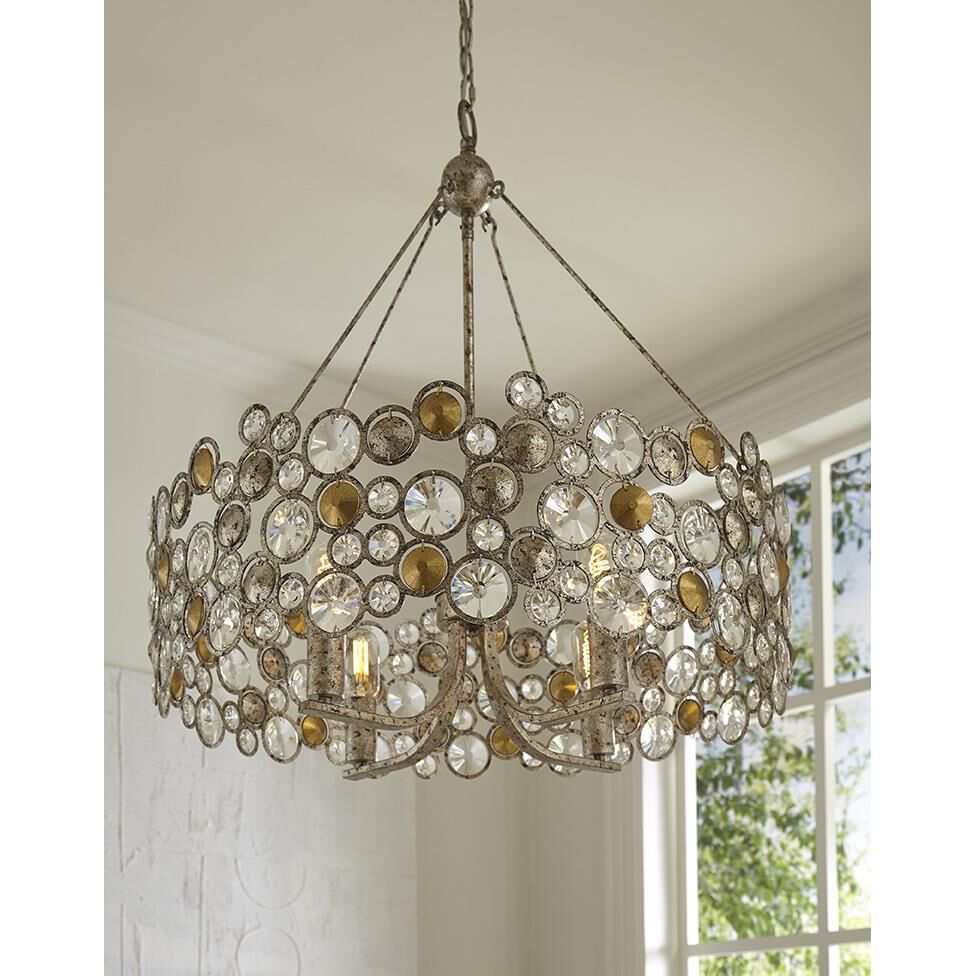 Vitozzi 27 Inch 4 Light Chandelier by Trend Lighting