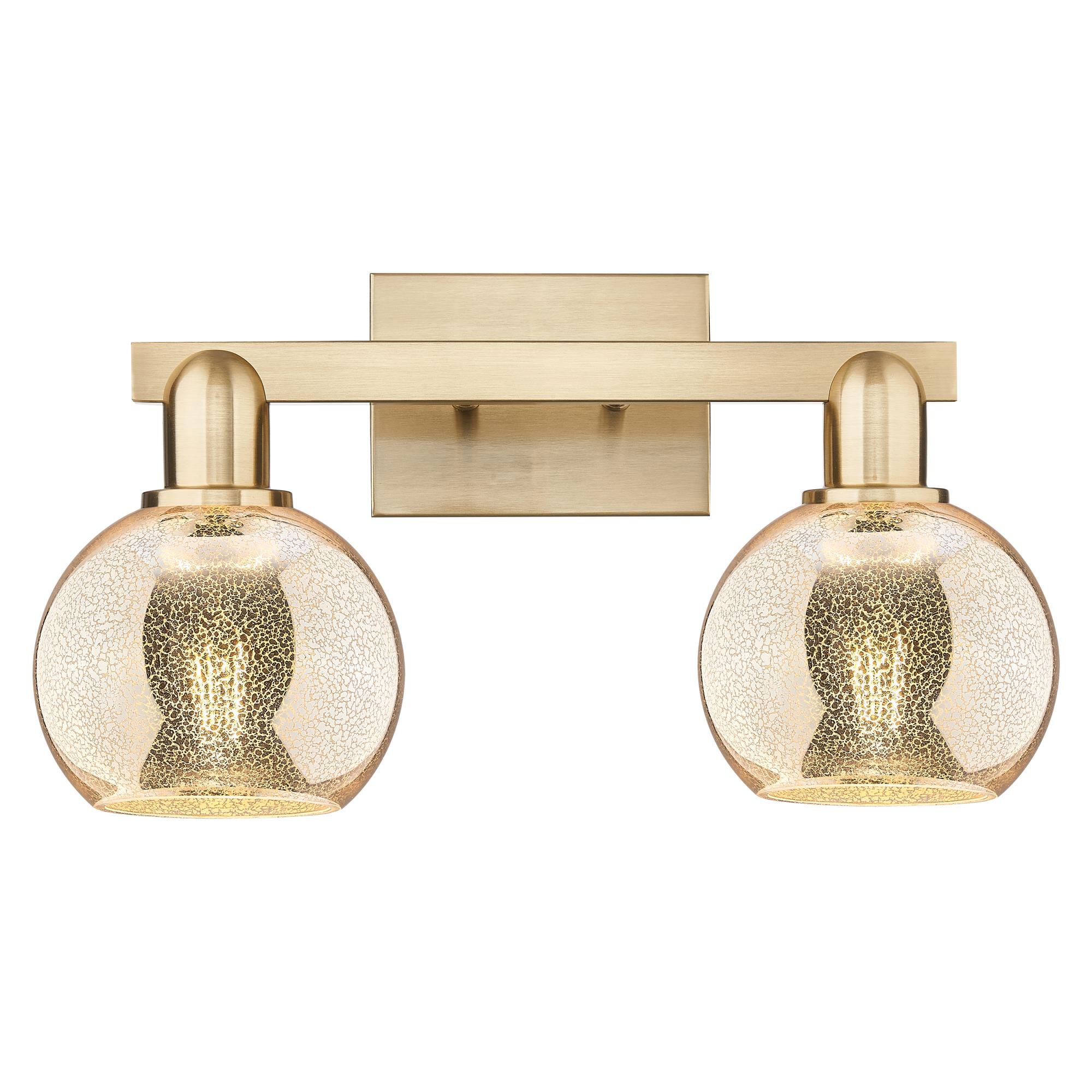 Shown in Champagne Bronze finish and Mercury glass