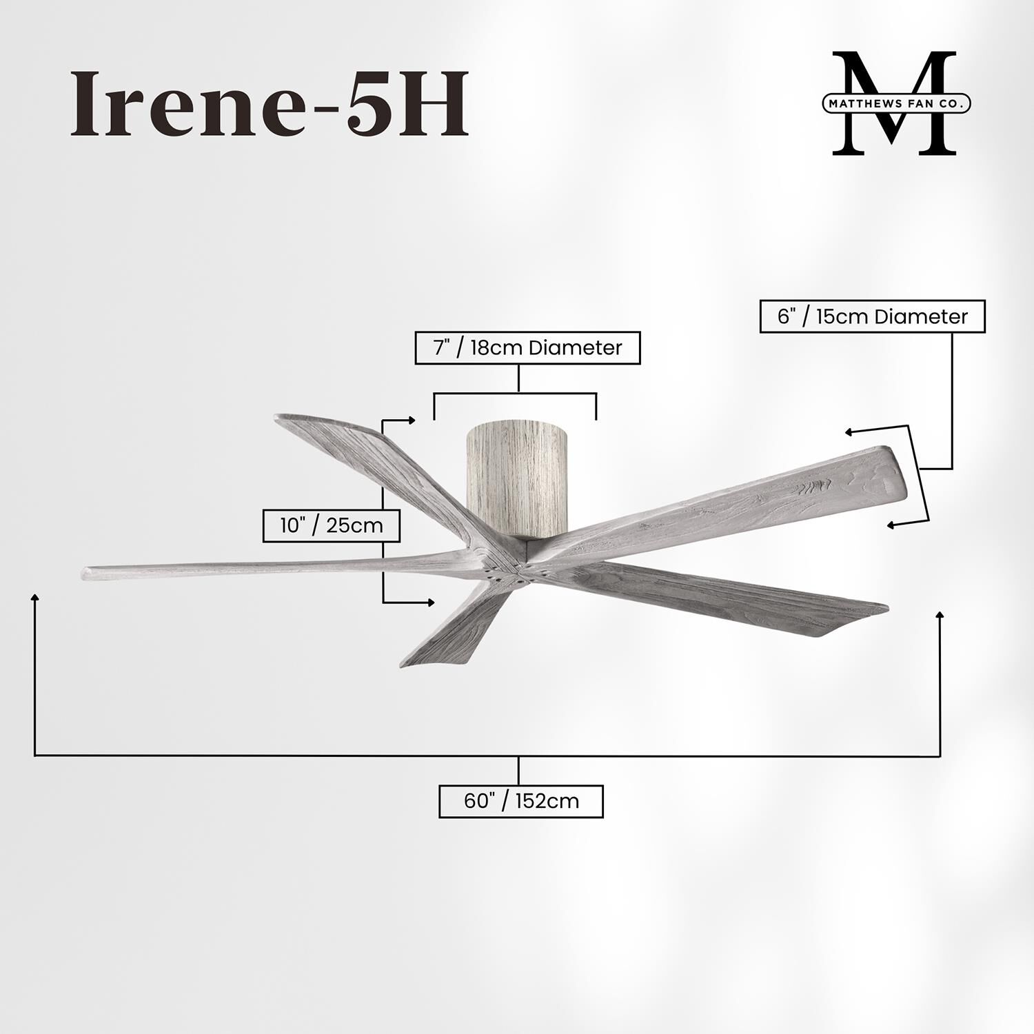 Irene 60 Inch Flush Mount Fan by Matthews Fan Company