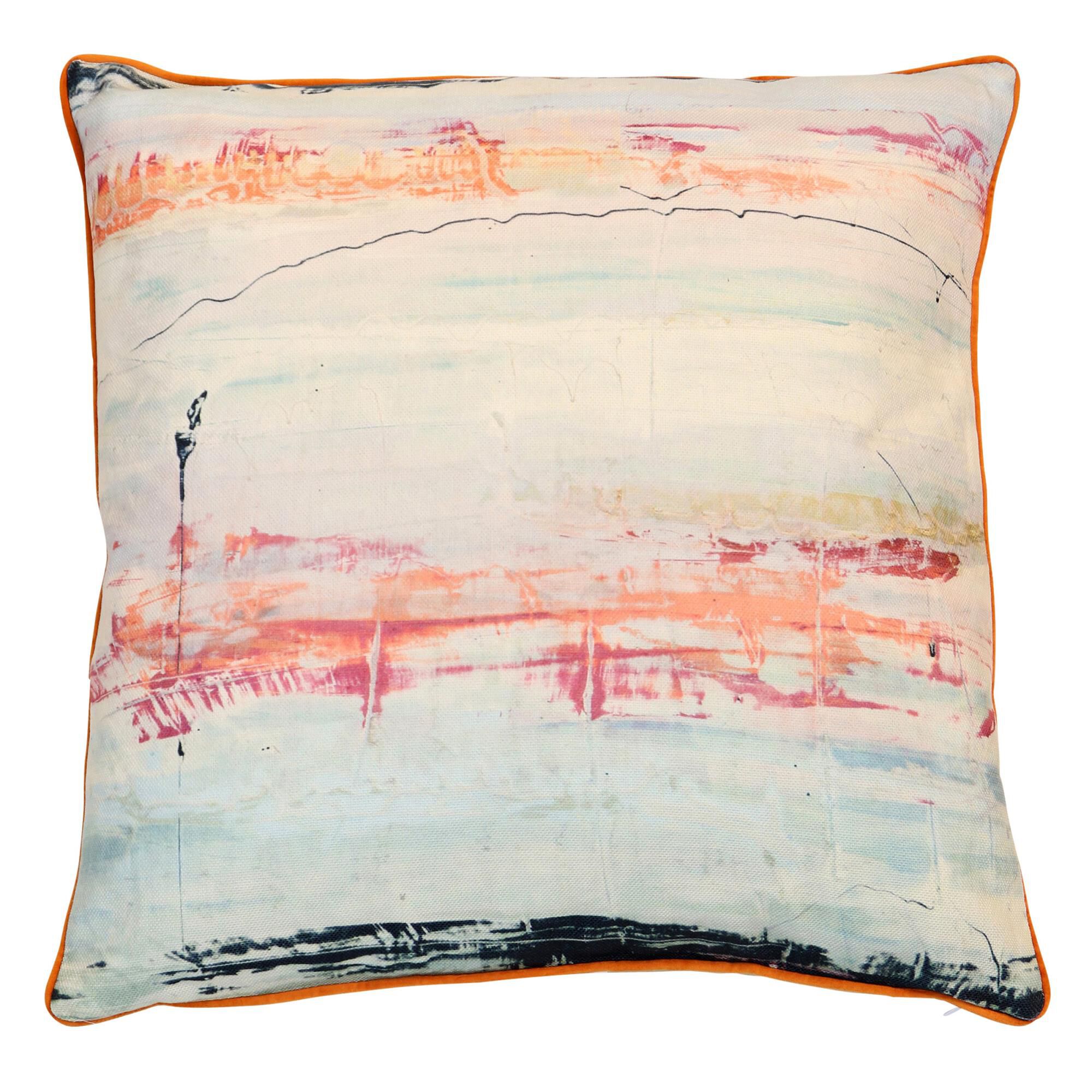Austin Allen James Abstract Blaze 22 Inch Decorative Pillow by Stylecraft