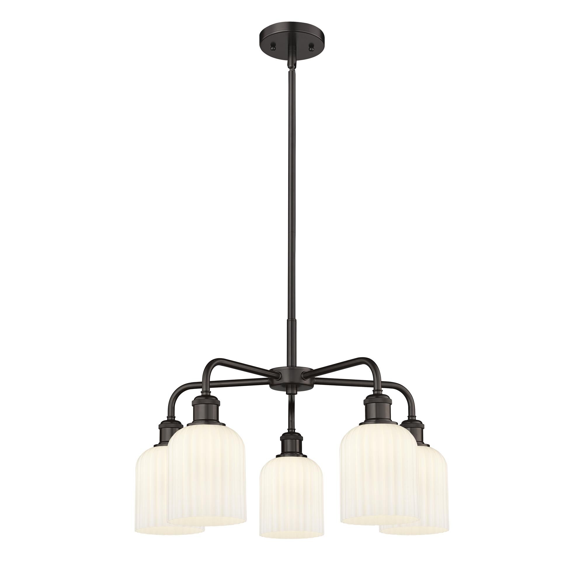 Shown in Oil Rubbed Bronze finish and Gloss White shade