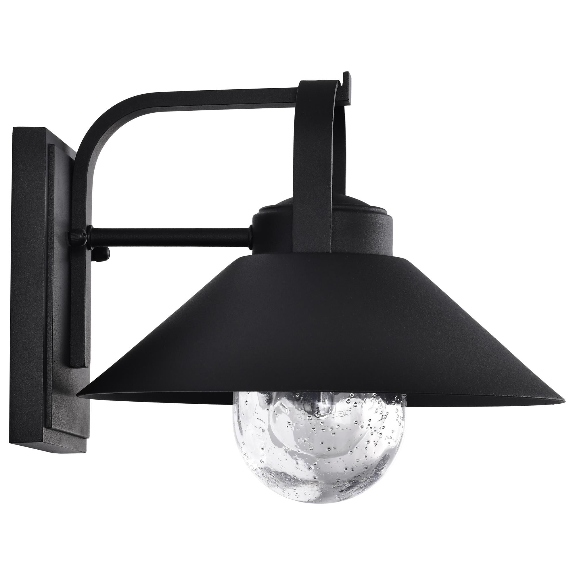 Shown in Black finish and Clear Seeded glass