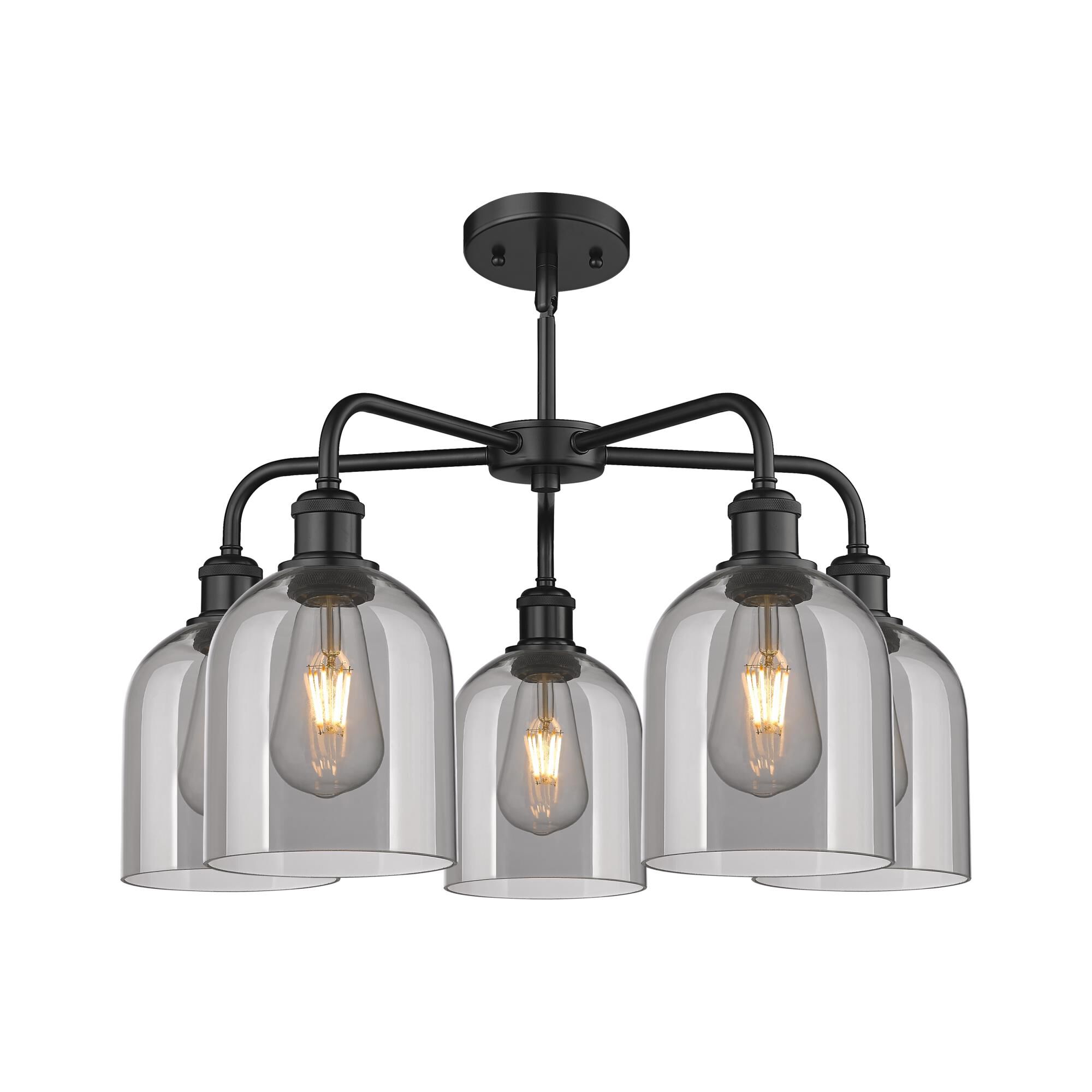 Shown in Matte Black finish and Light Smoke glass