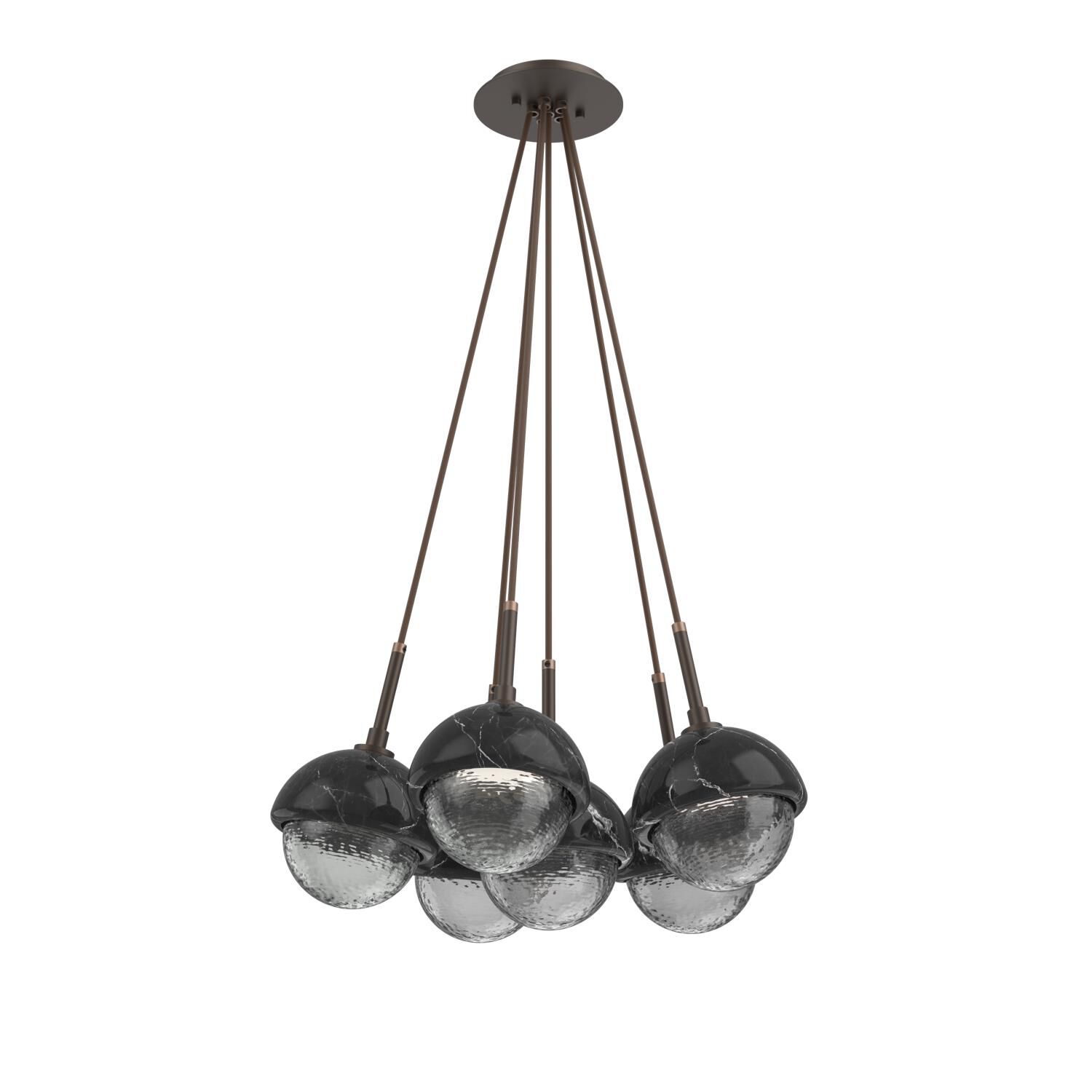 Shown in Flat Bronze finish and Smoke glass and Black Marble accent