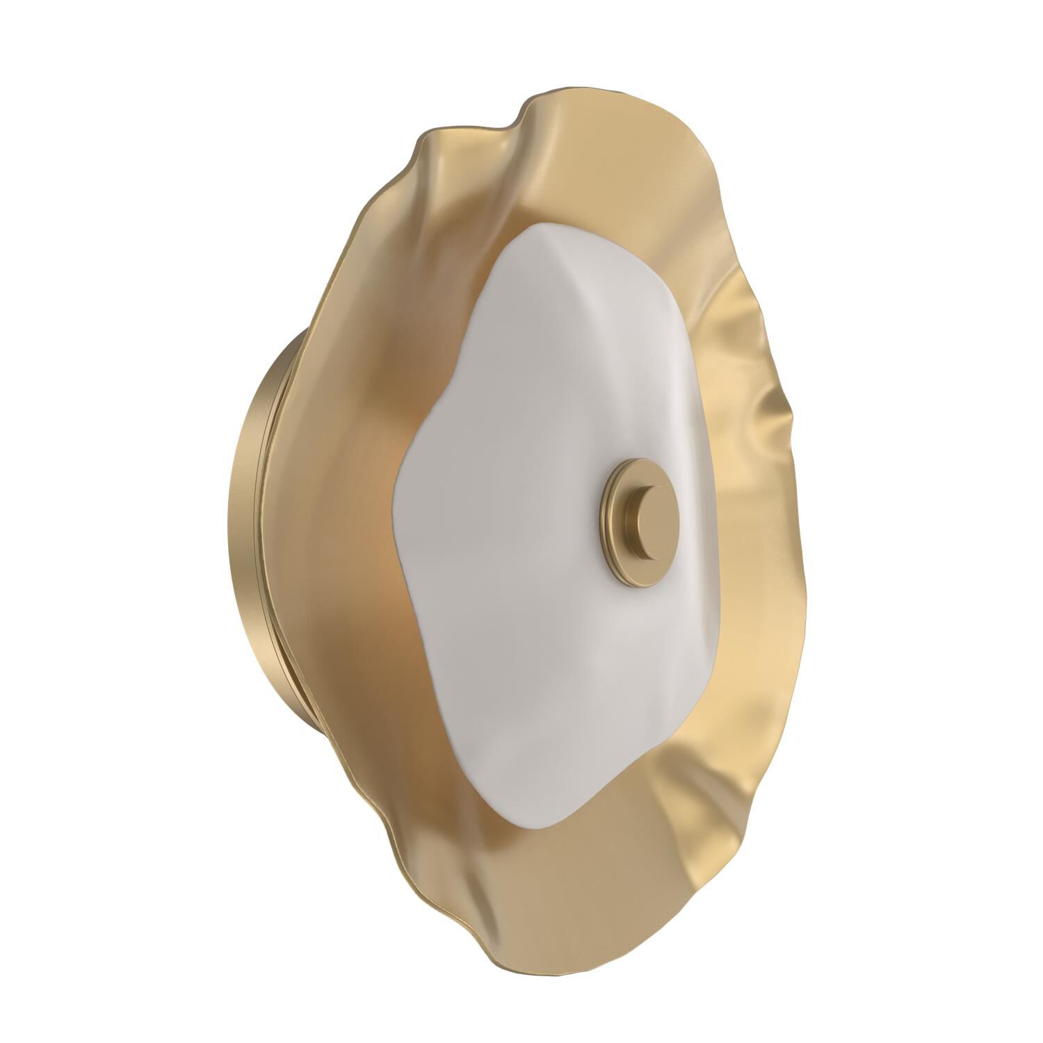 Shown in Gilded Brass finish and Salt White accent