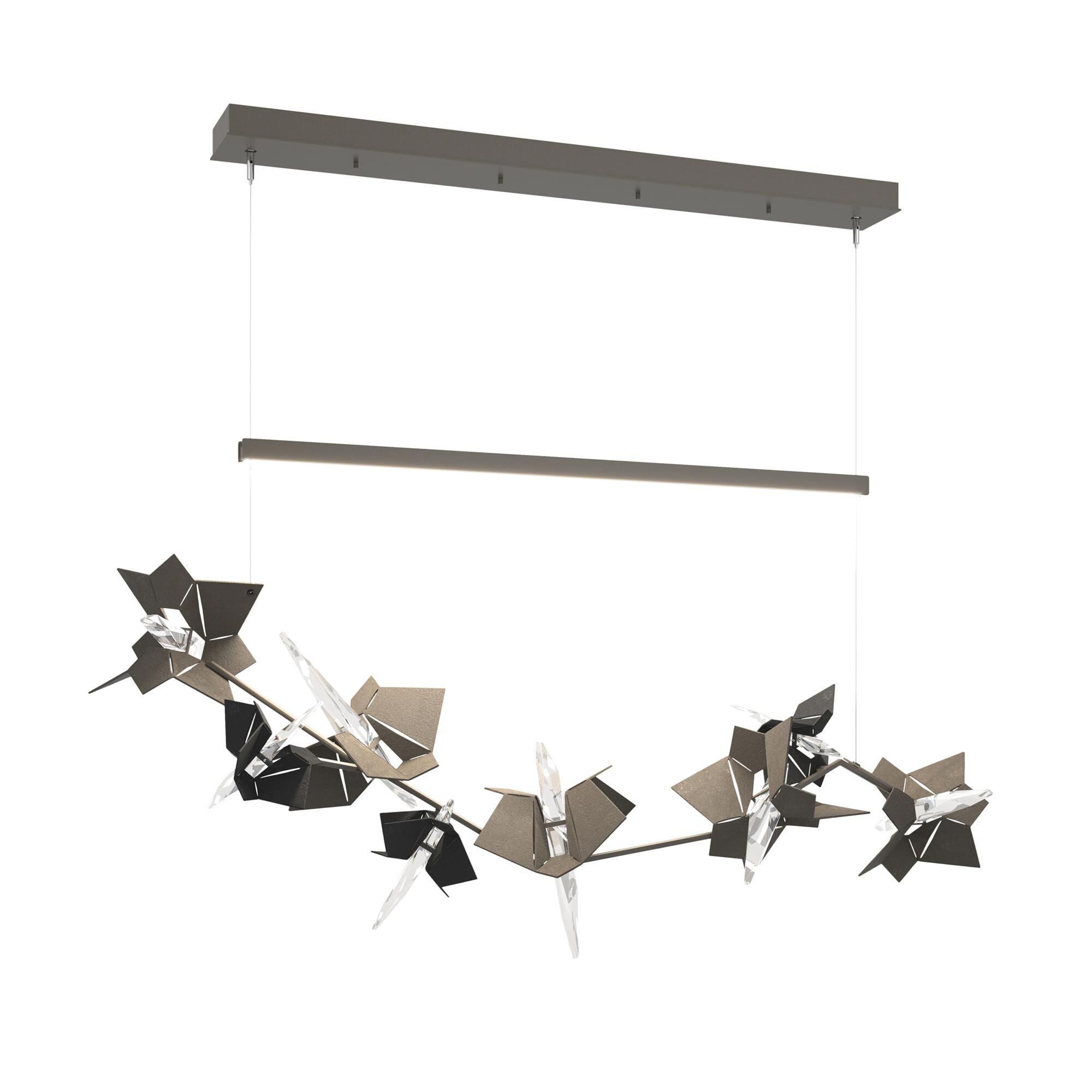Shown in Dark Smoke finish and Swarovski crystal and Dark Smoke glass and Black accent