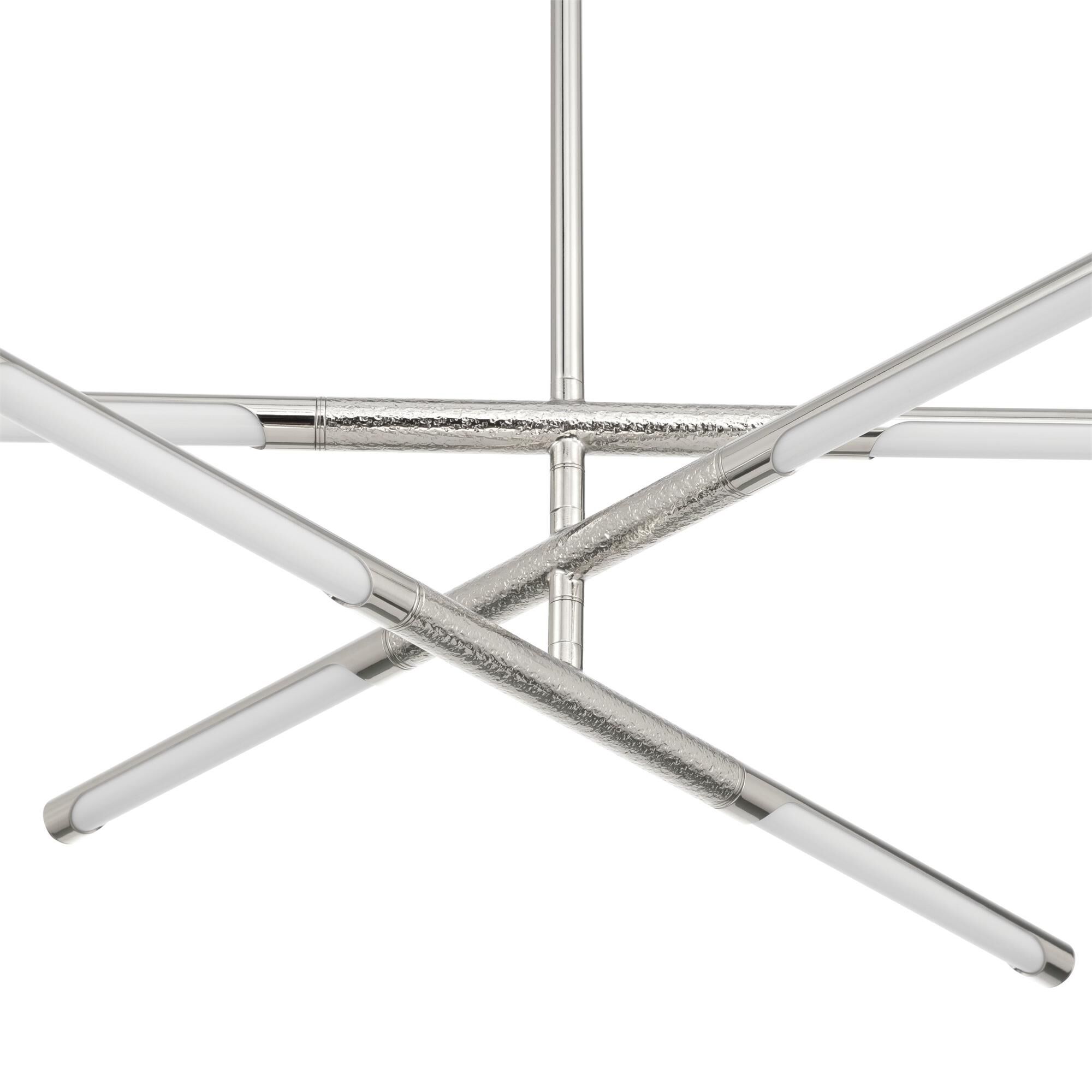 Shown in Polished Nickel finish and White glass