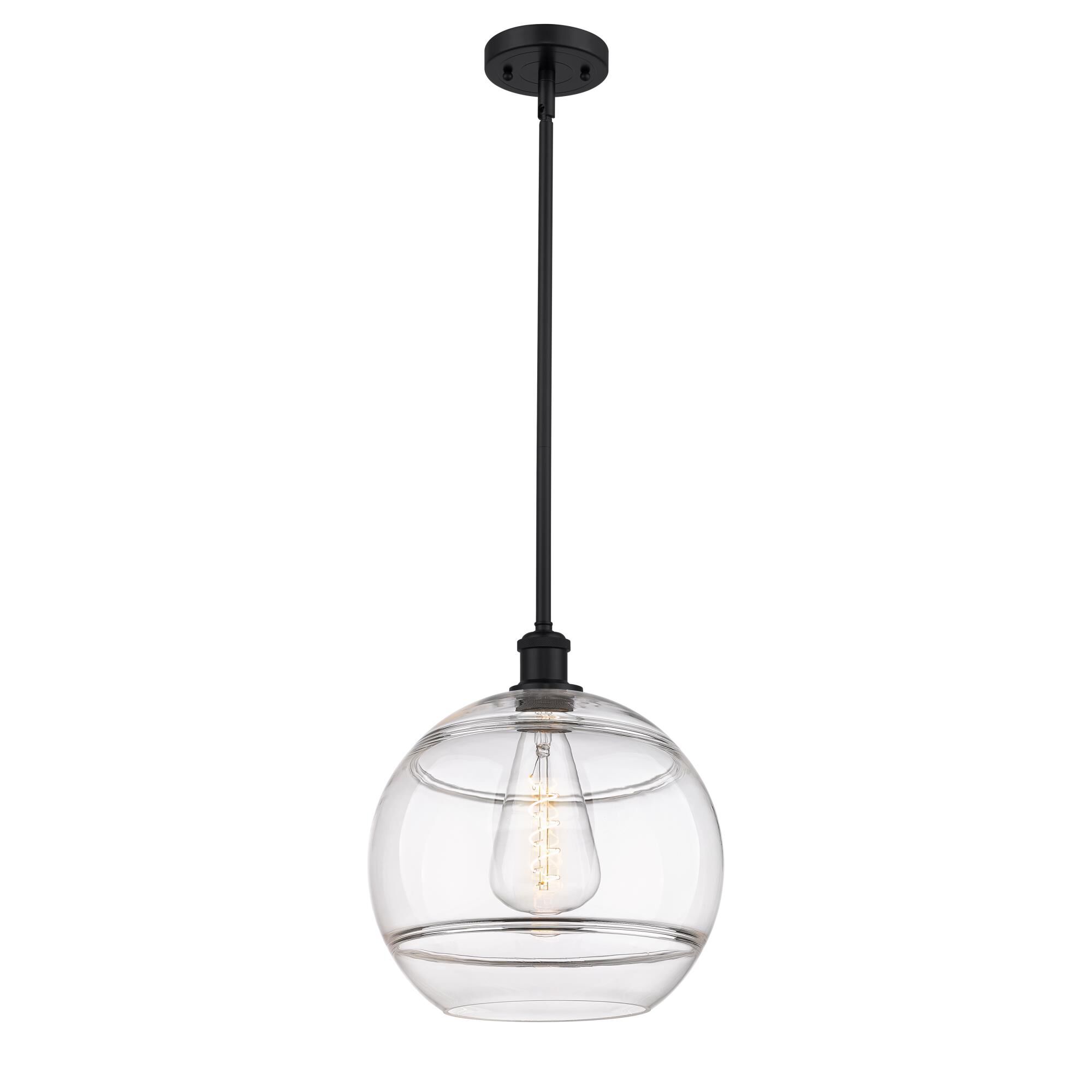 Shown in Matte Black finish and Clear glass