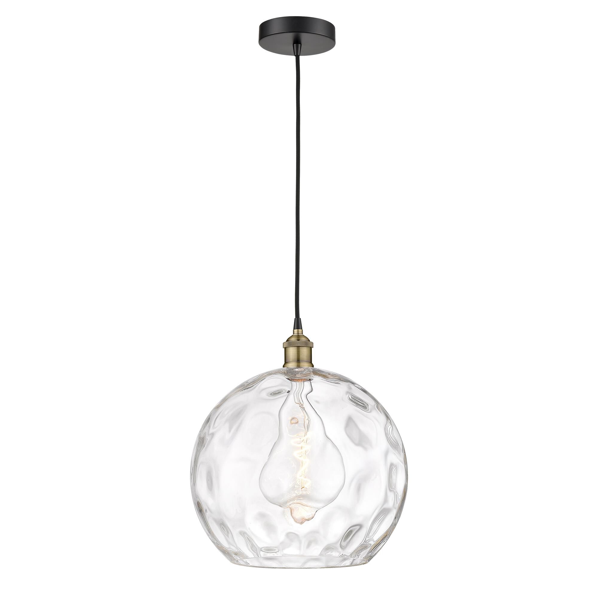 Shown in Black Antique Brass finish and Clear glass