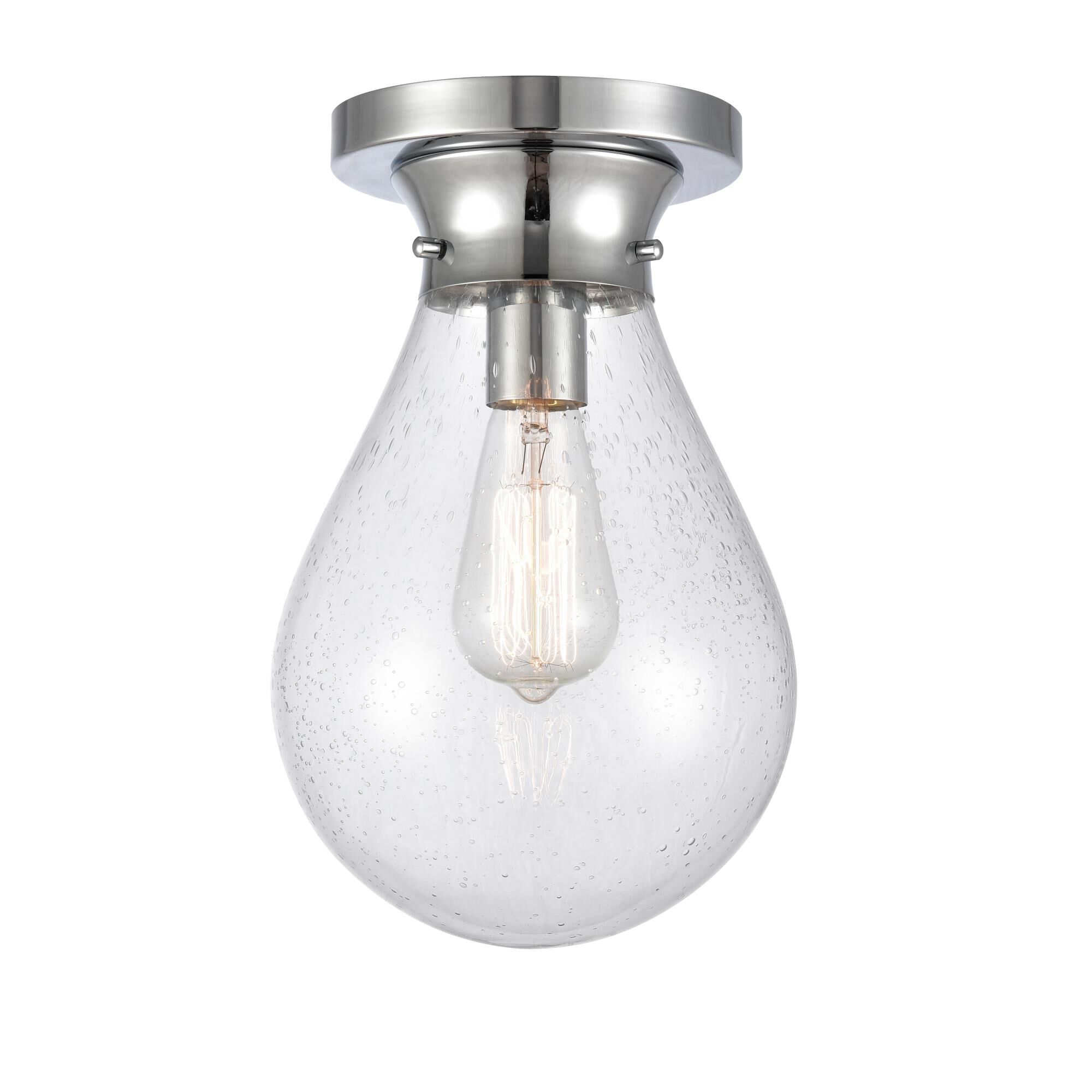 Shown in Polished Chrome finish and Globe glass and Glass shade