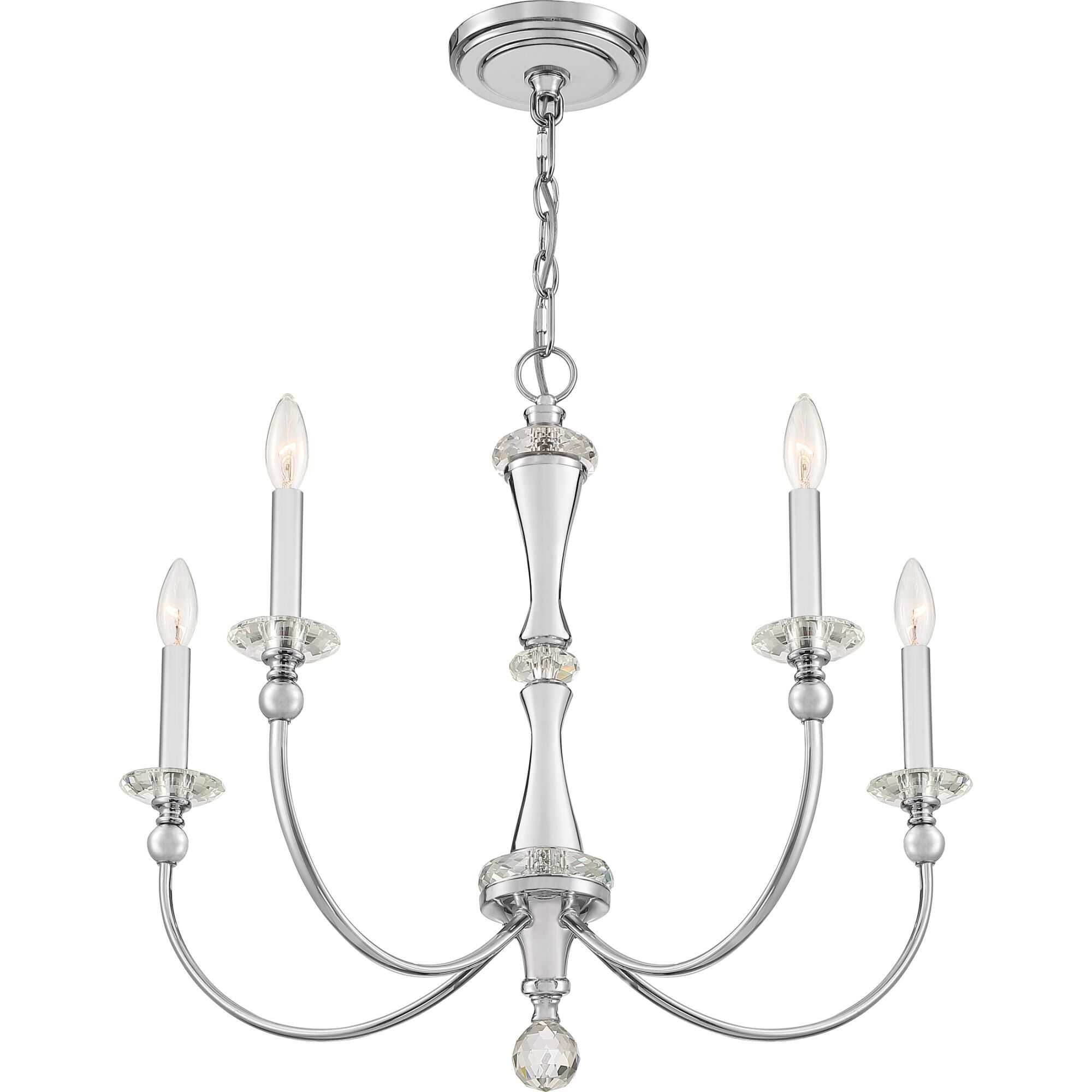 26 Inch 5 Light Chandelier by Quoizel