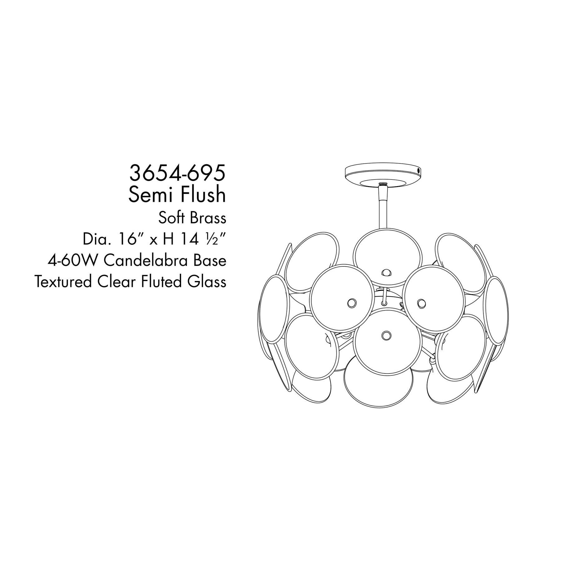 Winter 16 Inch Semi Flush Mount by Minka Lavery