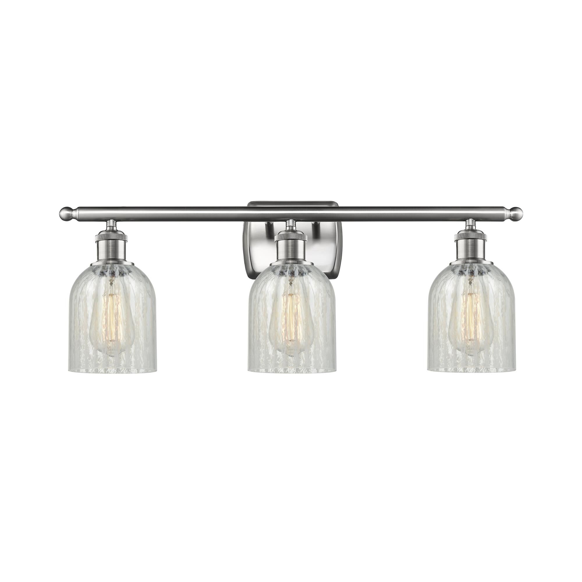 Shown in Brushed Satin Nickel finish and Mouchette glass