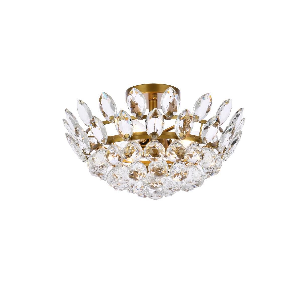 Emilia 16 Inch 3 Light Flush Mount by Elegant Lighting