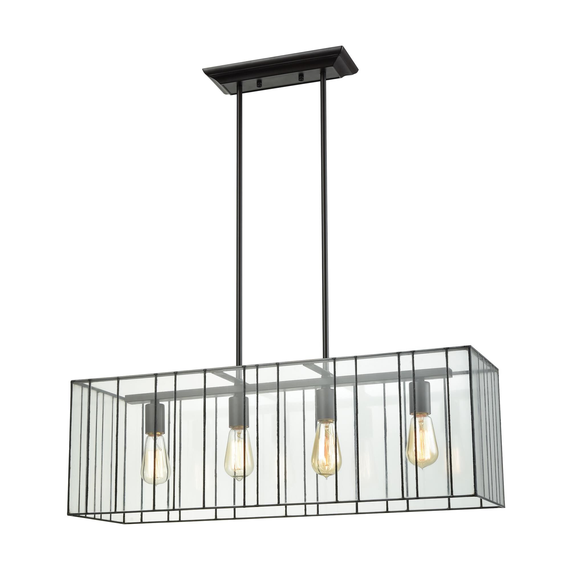 Lucian 31 Inch 4 Light Linear Suspension Light by ELK Lighting