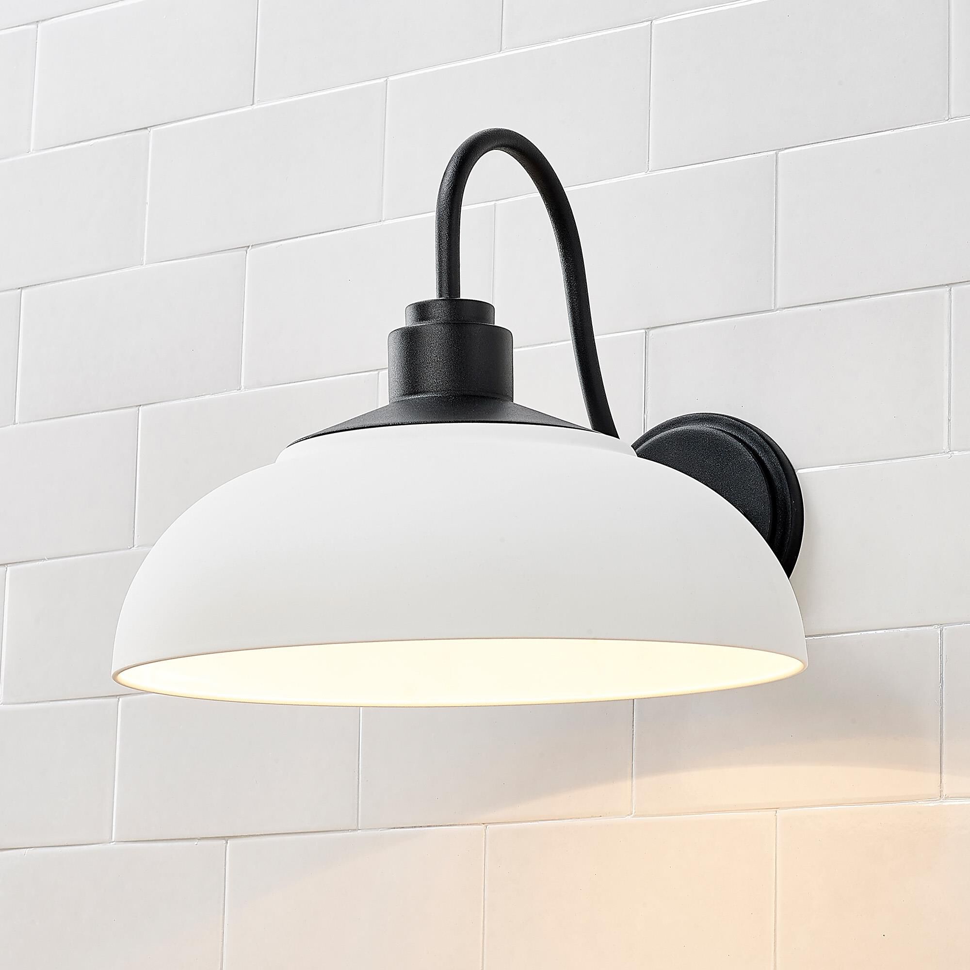 Shown in Natural Black finish and Natural White shade