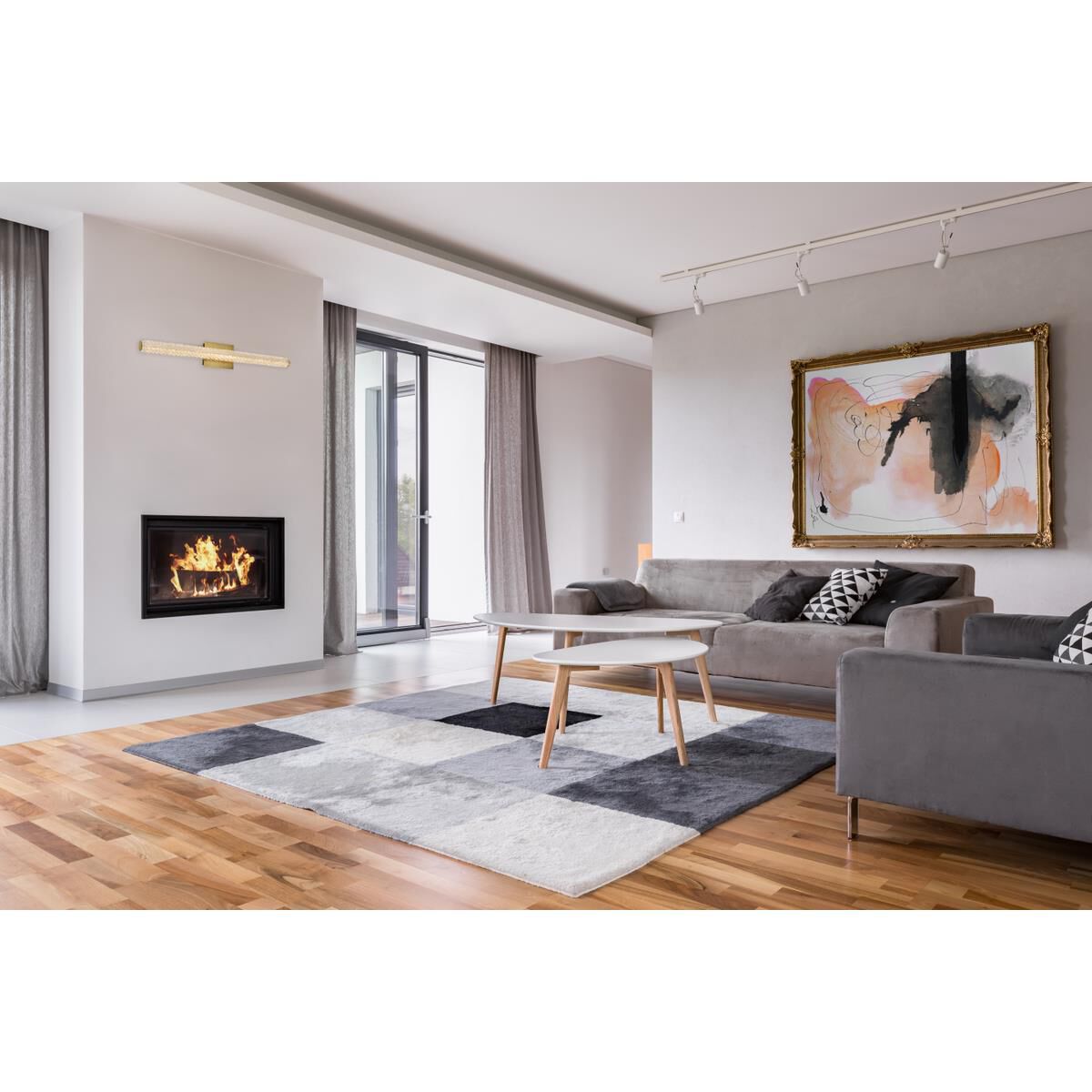 Shown in Satin Gold finish and Clear Royal Cut crystal