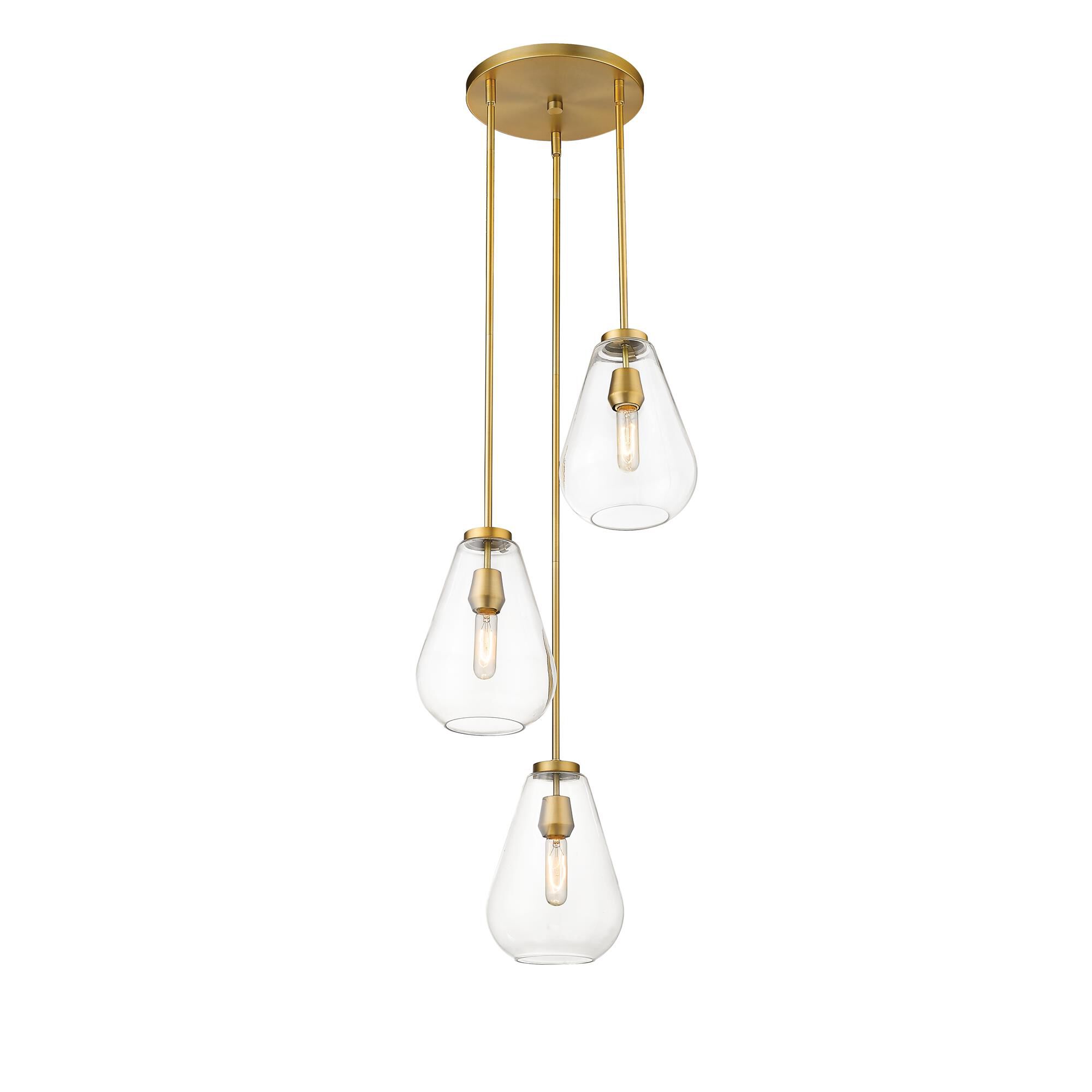 Shown in Olde Brass finish and Glass shade