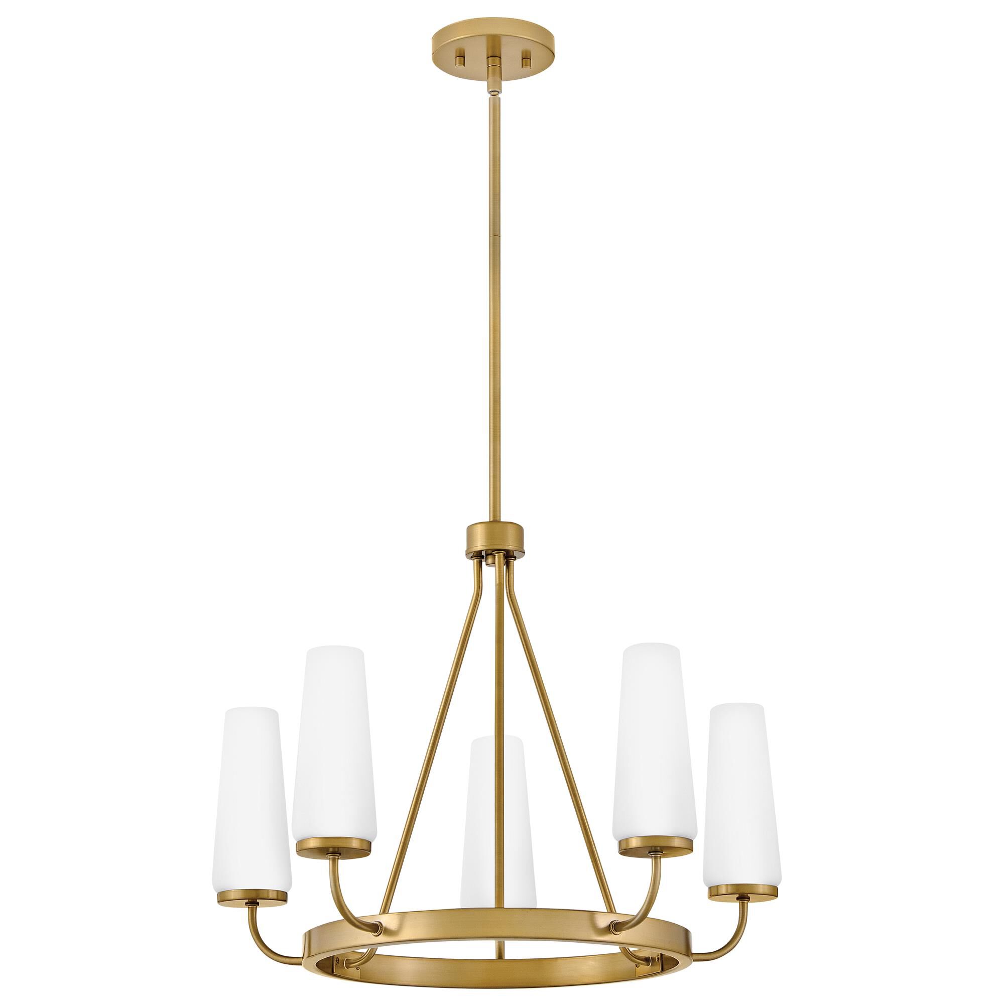 Shown in Gold finish and Etched Opal glass