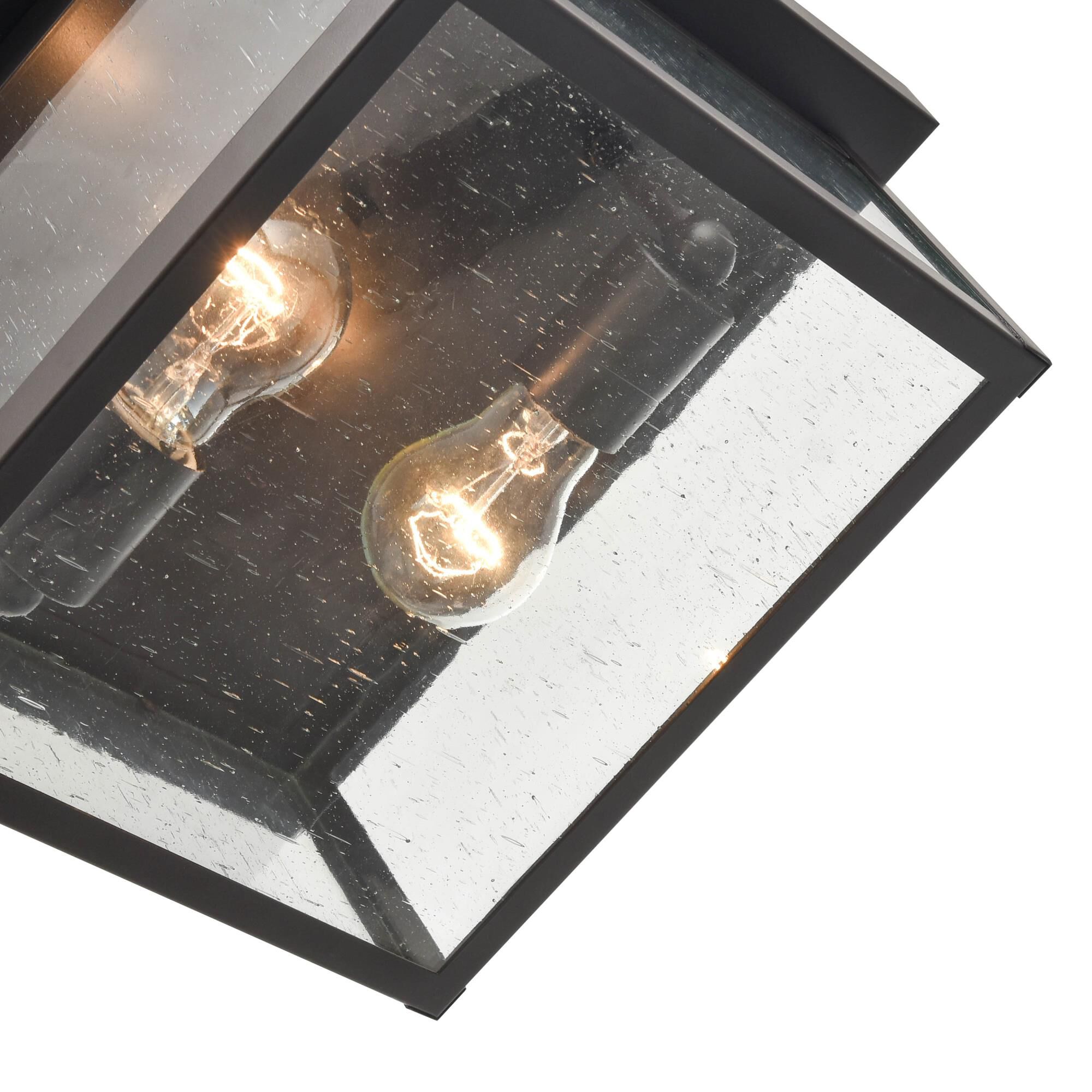 Shown in Powder Coat Bronze finish and Clear glass