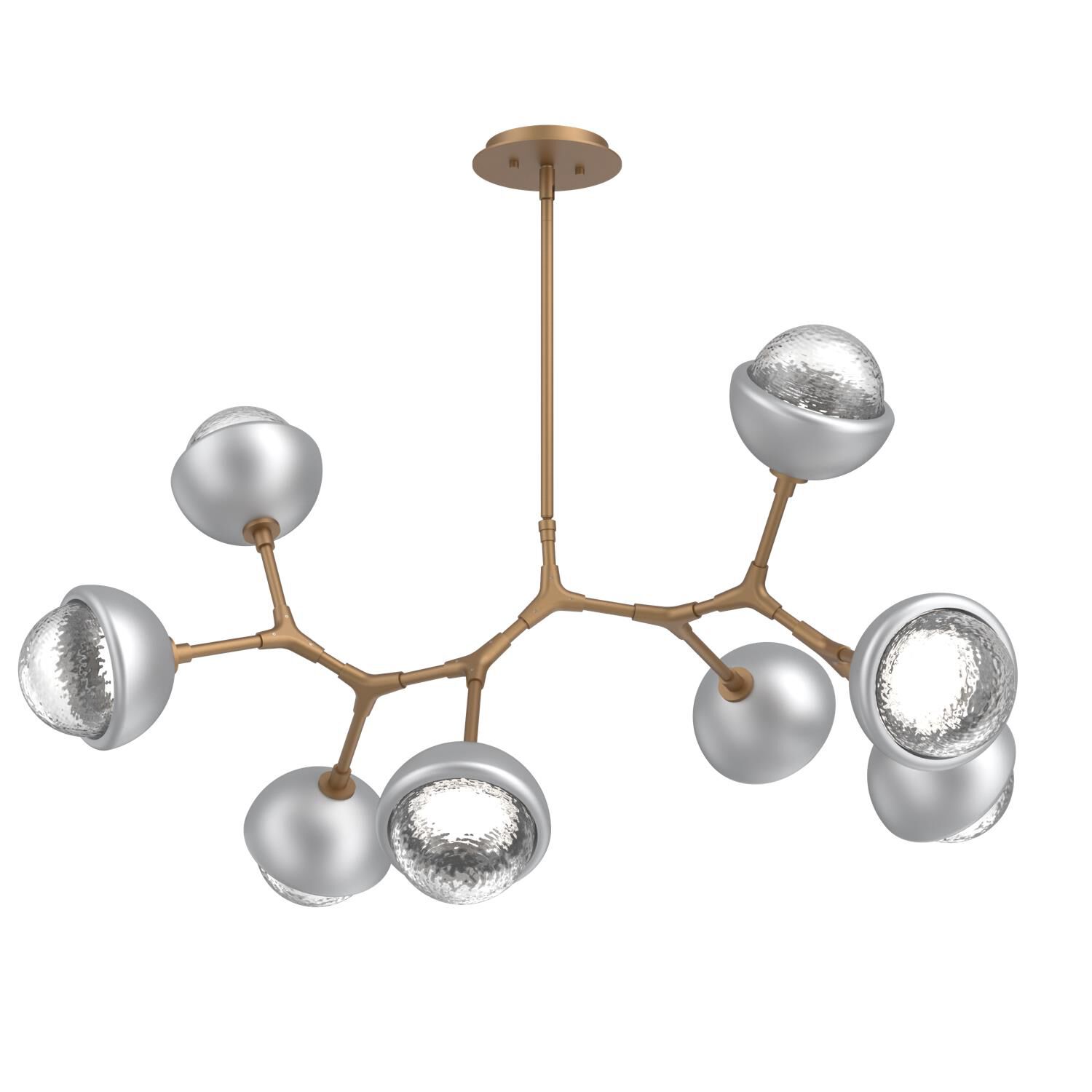 Levi Wilson Cabochon 38 Inch Linear Suspension Light by Hammerton Studio