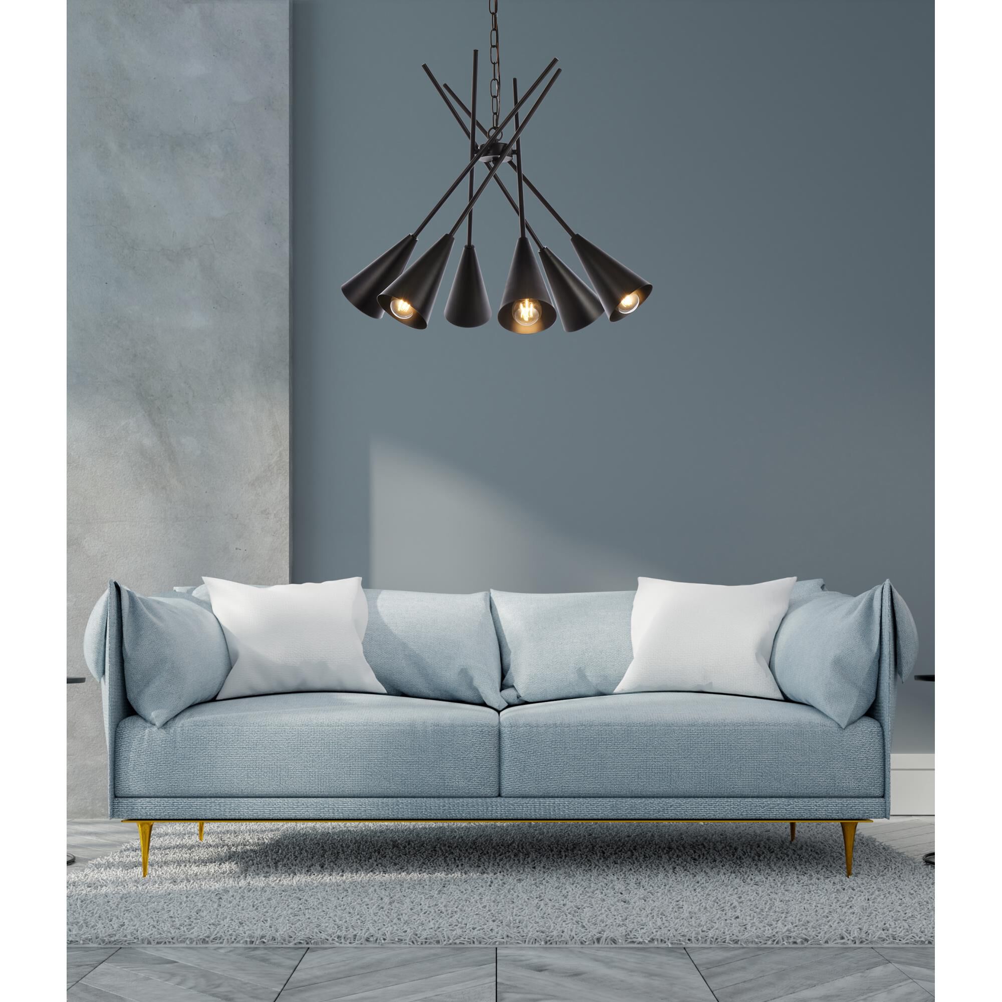 Casen 32 Inch 6 Light Chandelier by Elegant Lighting