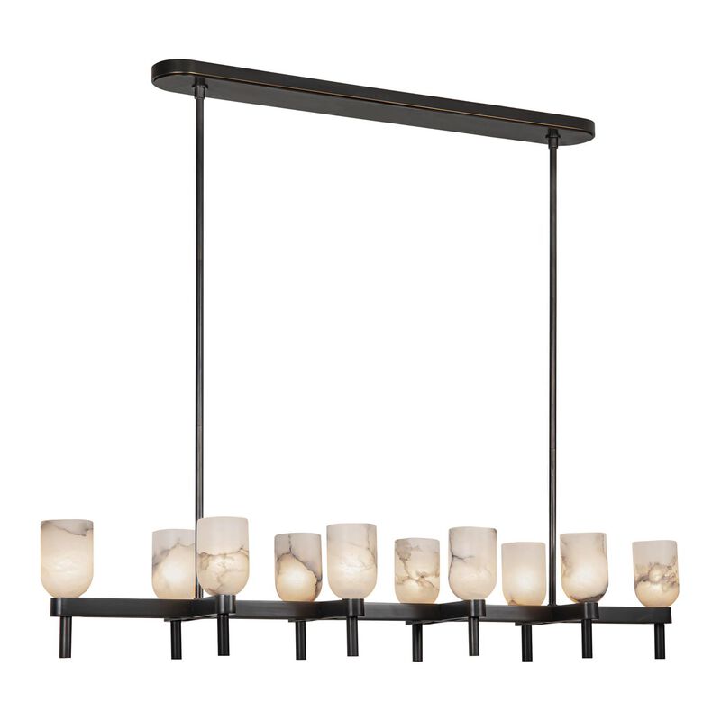 Elisa Carlucci Lucian Medium Linear Chandelier by Alora Lighting