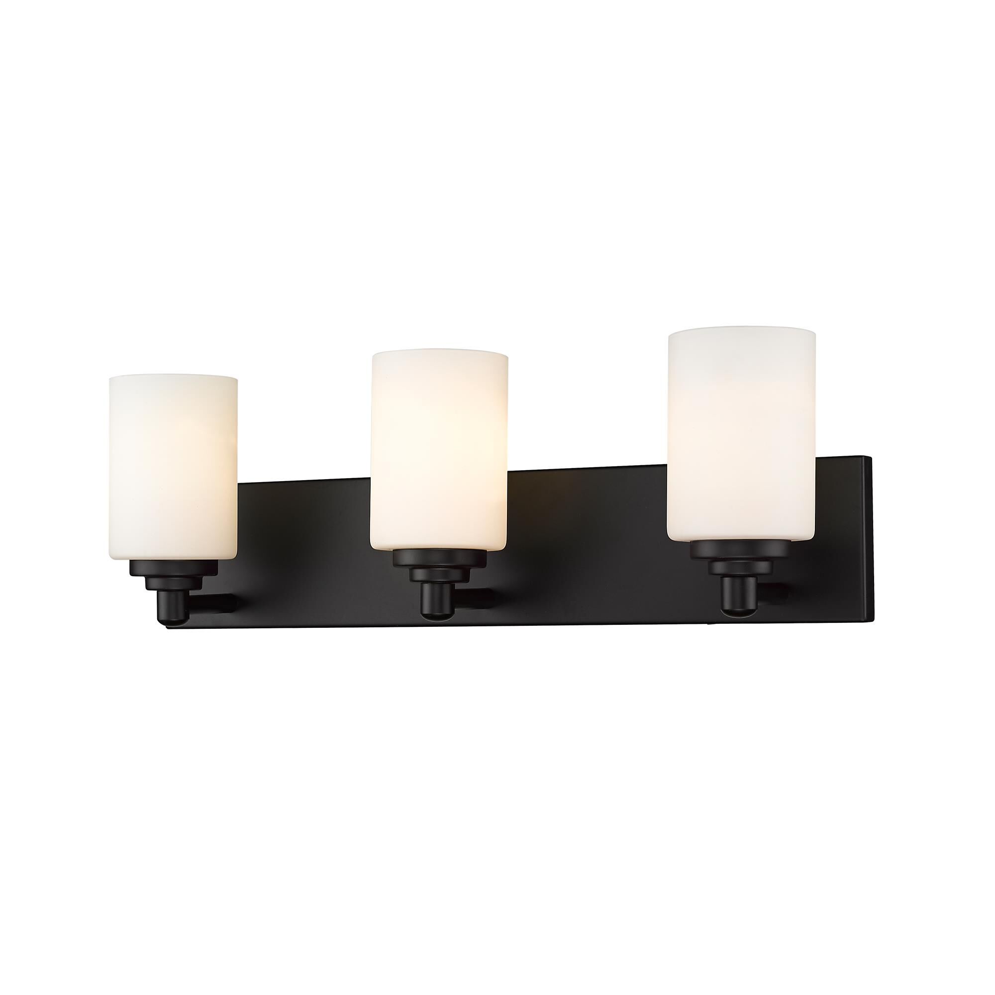 Shown in Matte Black finish and Glass shade