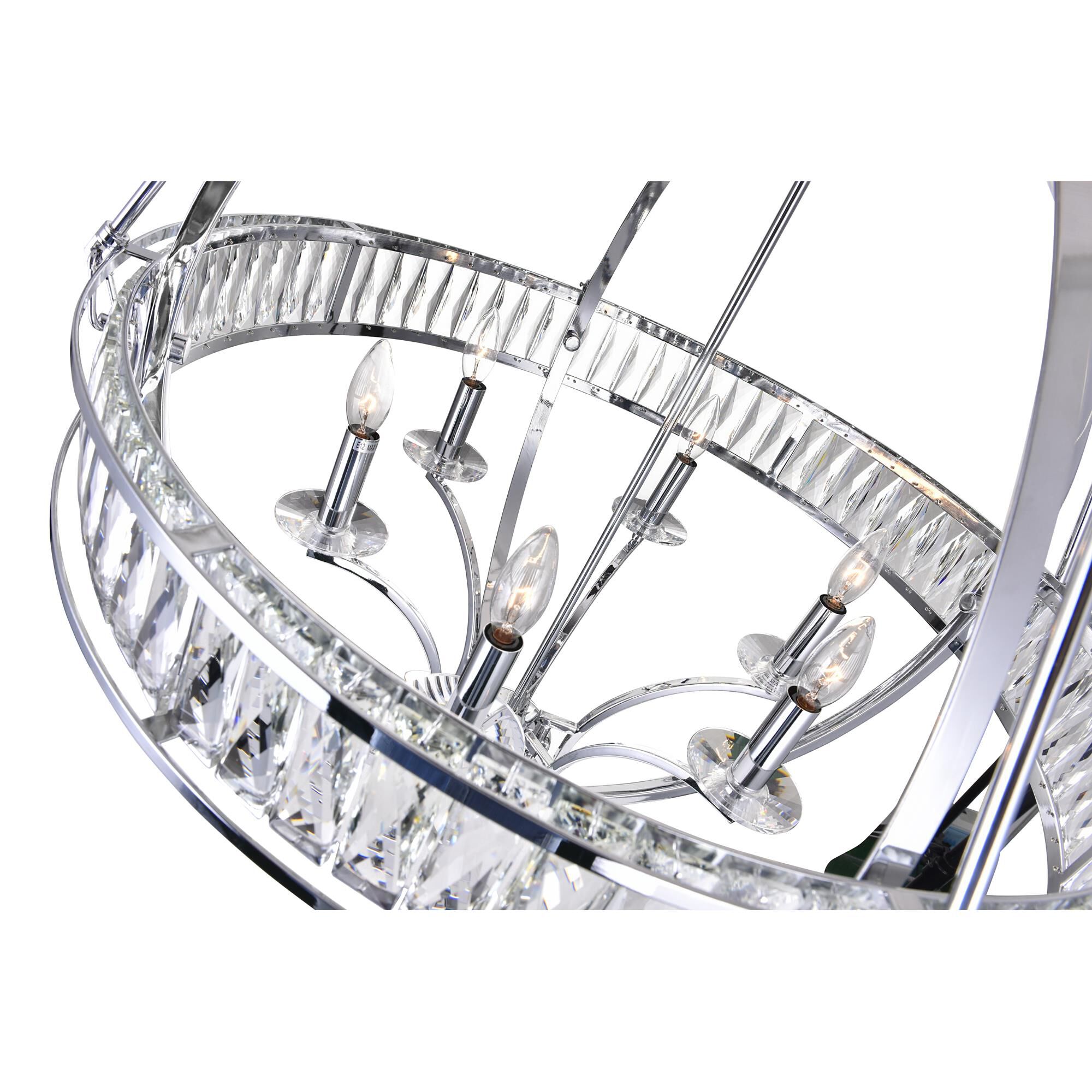 Shown in Chrome finish and K9 Clear crystal