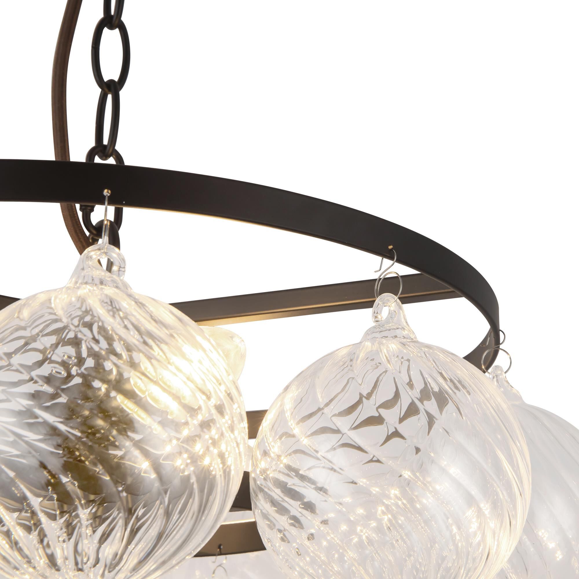 Shown in Matte Black finish and Clear Ribbed glass