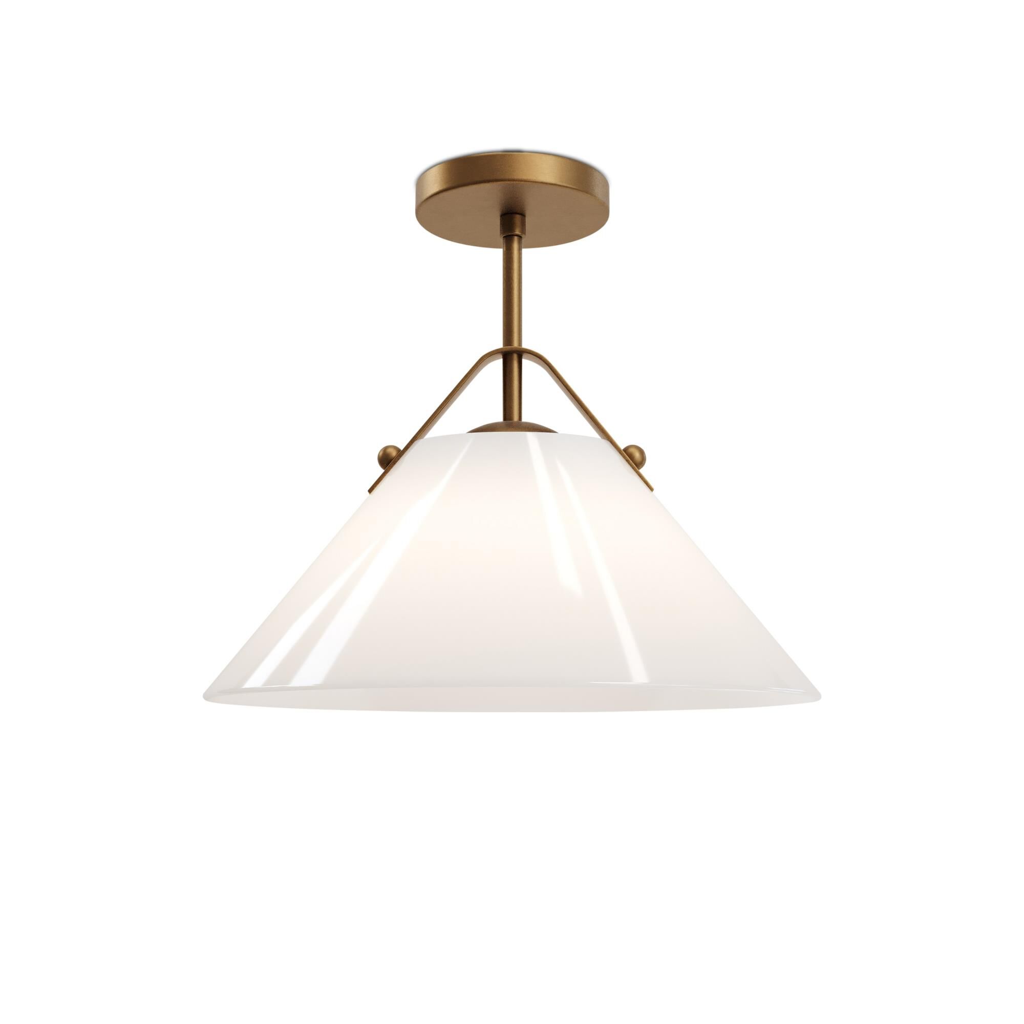 Shown in Opaque White and Antique Brass finish