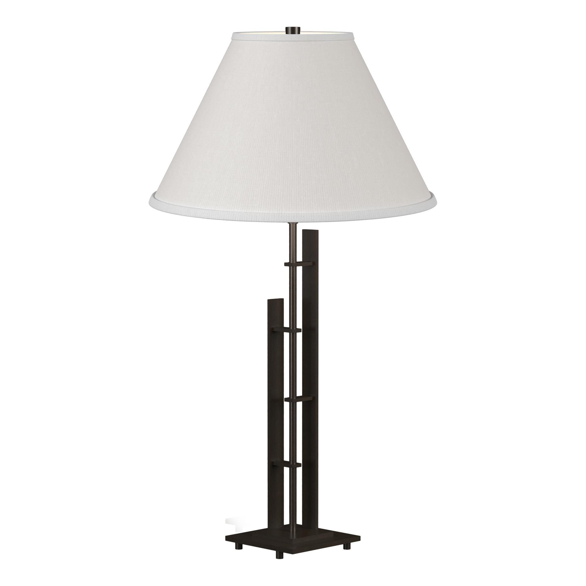 Shown in Oil Rubbed Bronze finish and Natural Anna shade