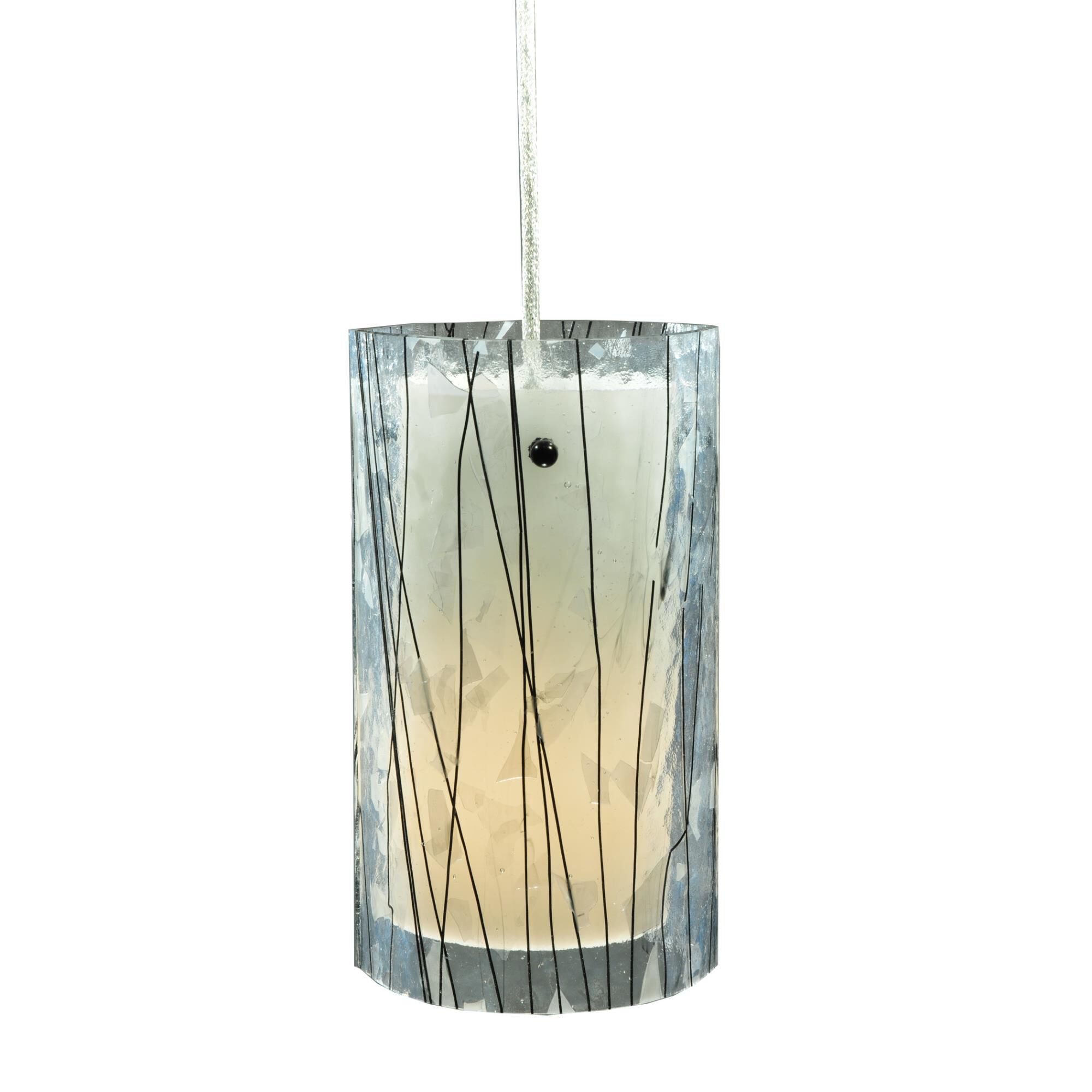 Shown in Nickel Finish finish and Opal White-Black glass