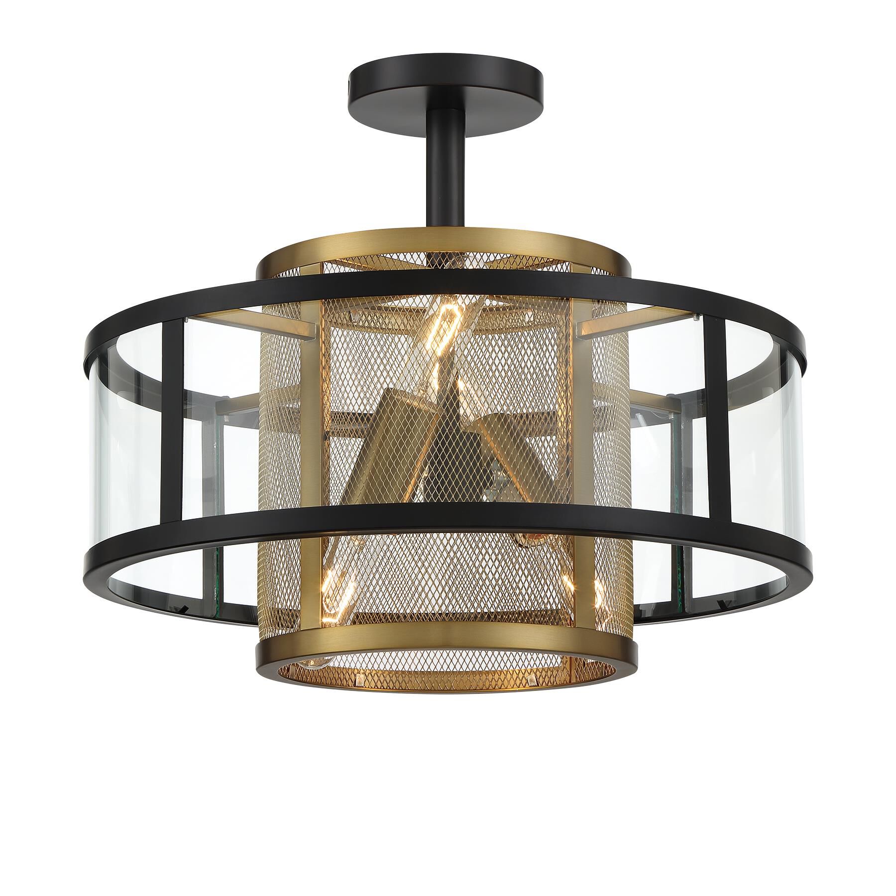 Shown in Coal And Soft Brass finish