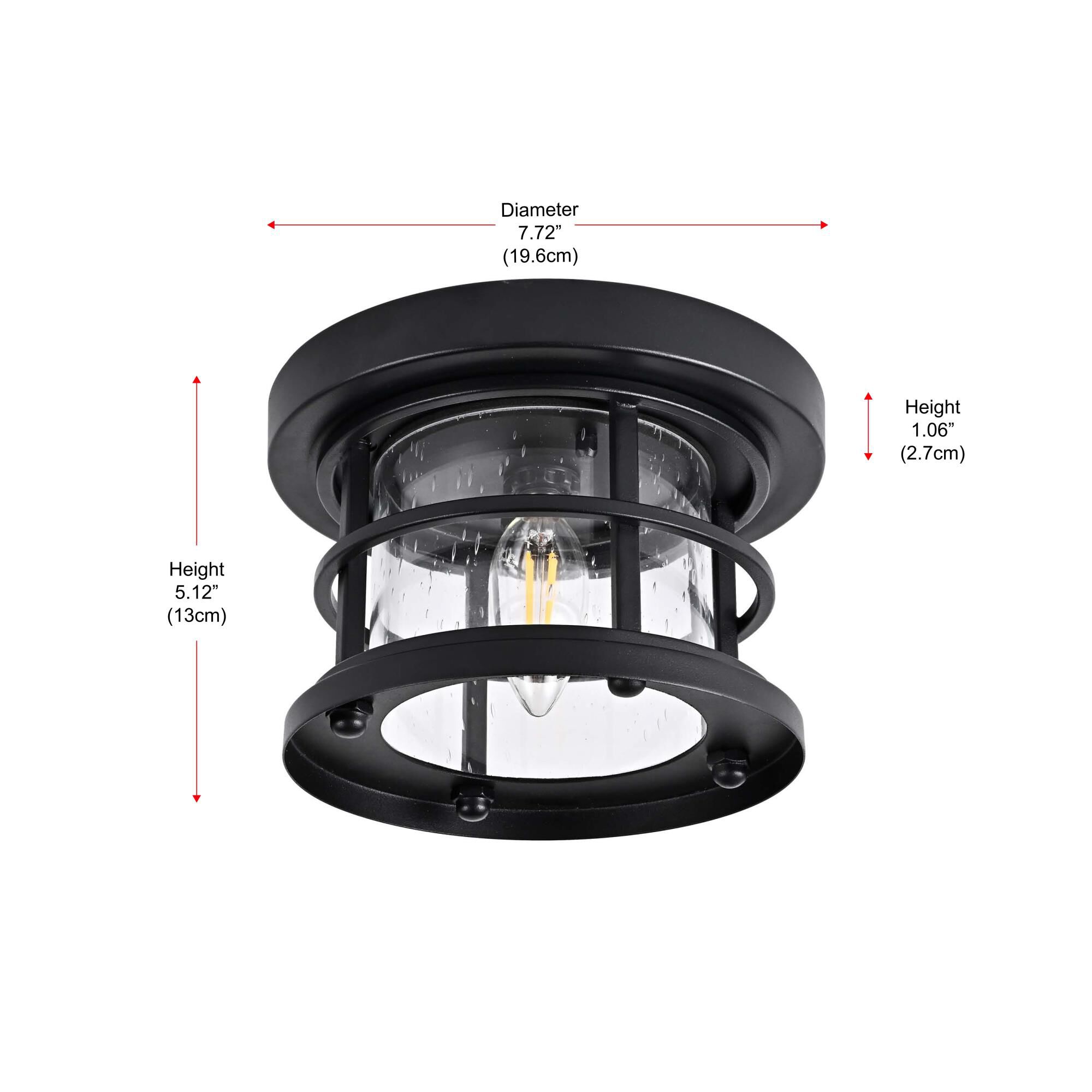 Carla 8 Inch Outdoor Flush Mount by Elegant Lighting