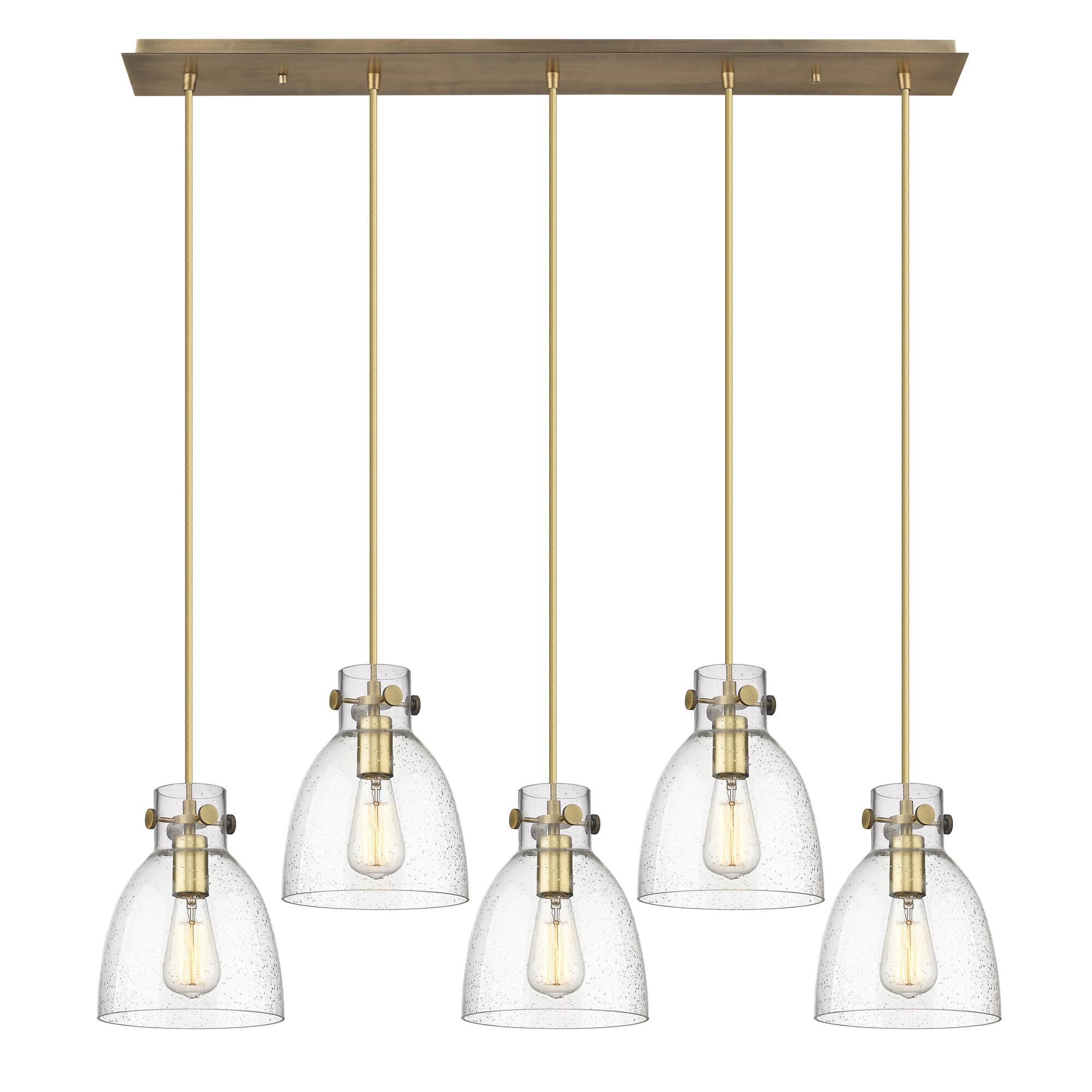 Bruno Marashlian Newton Bell 39 Inch 5 Light Linear Suspension Light by Innovations Lighting