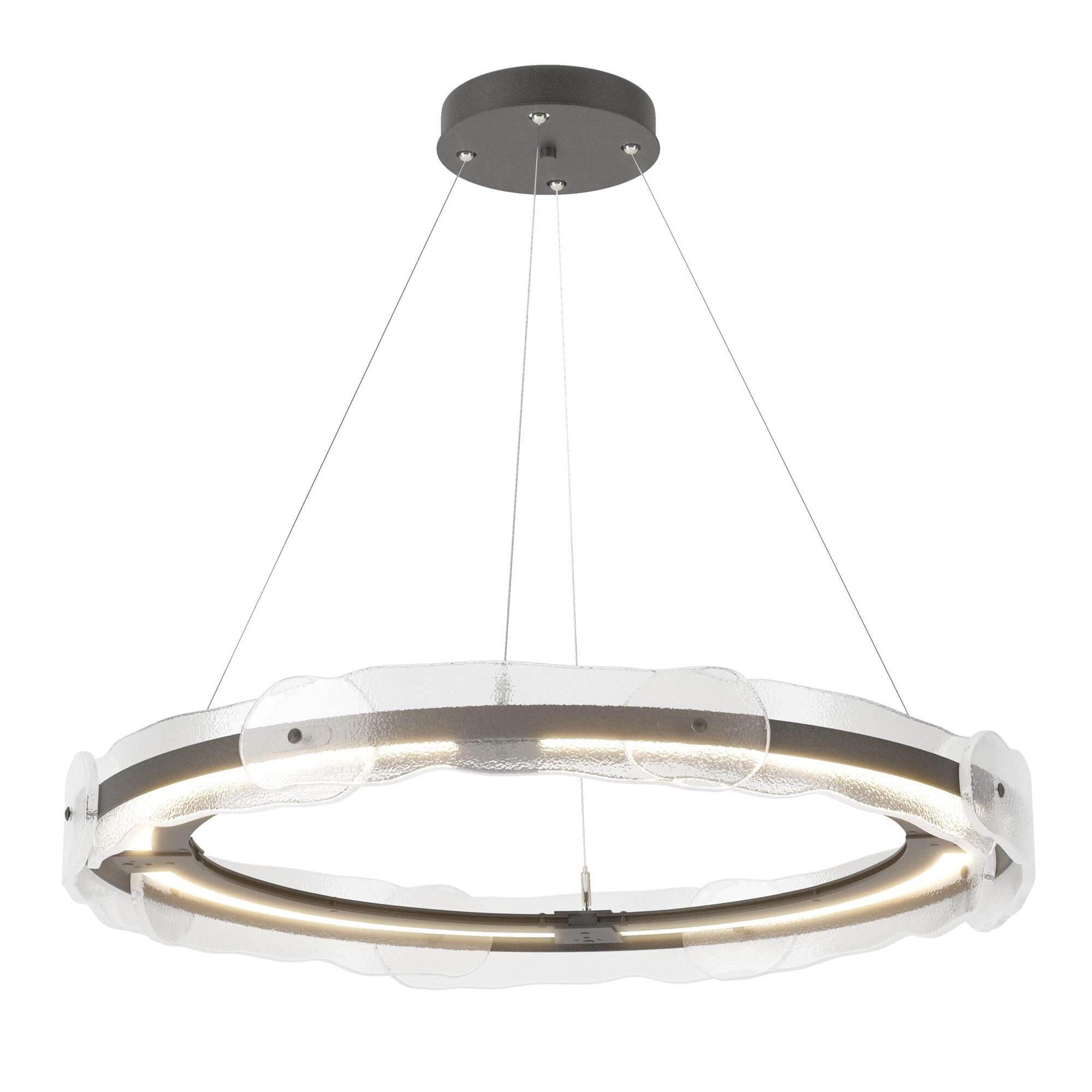 Shown in Natural Iron finish and Clear glass