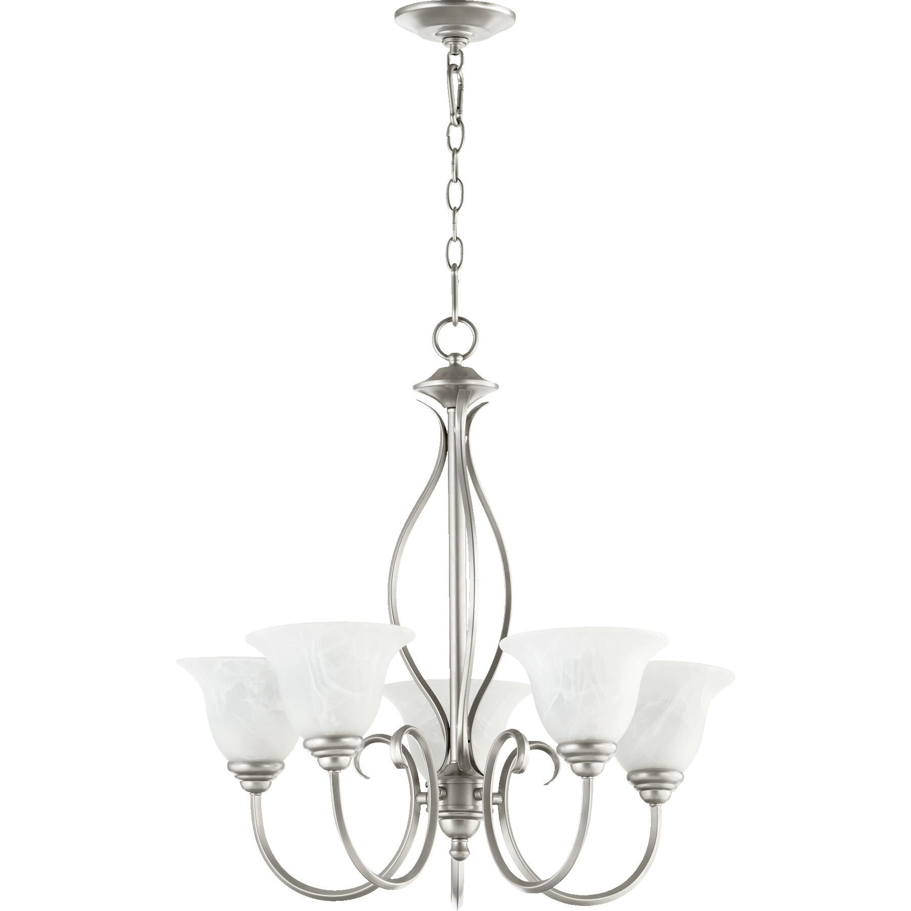 Shown in Classic Nickel finish and Faux Alabaster glass