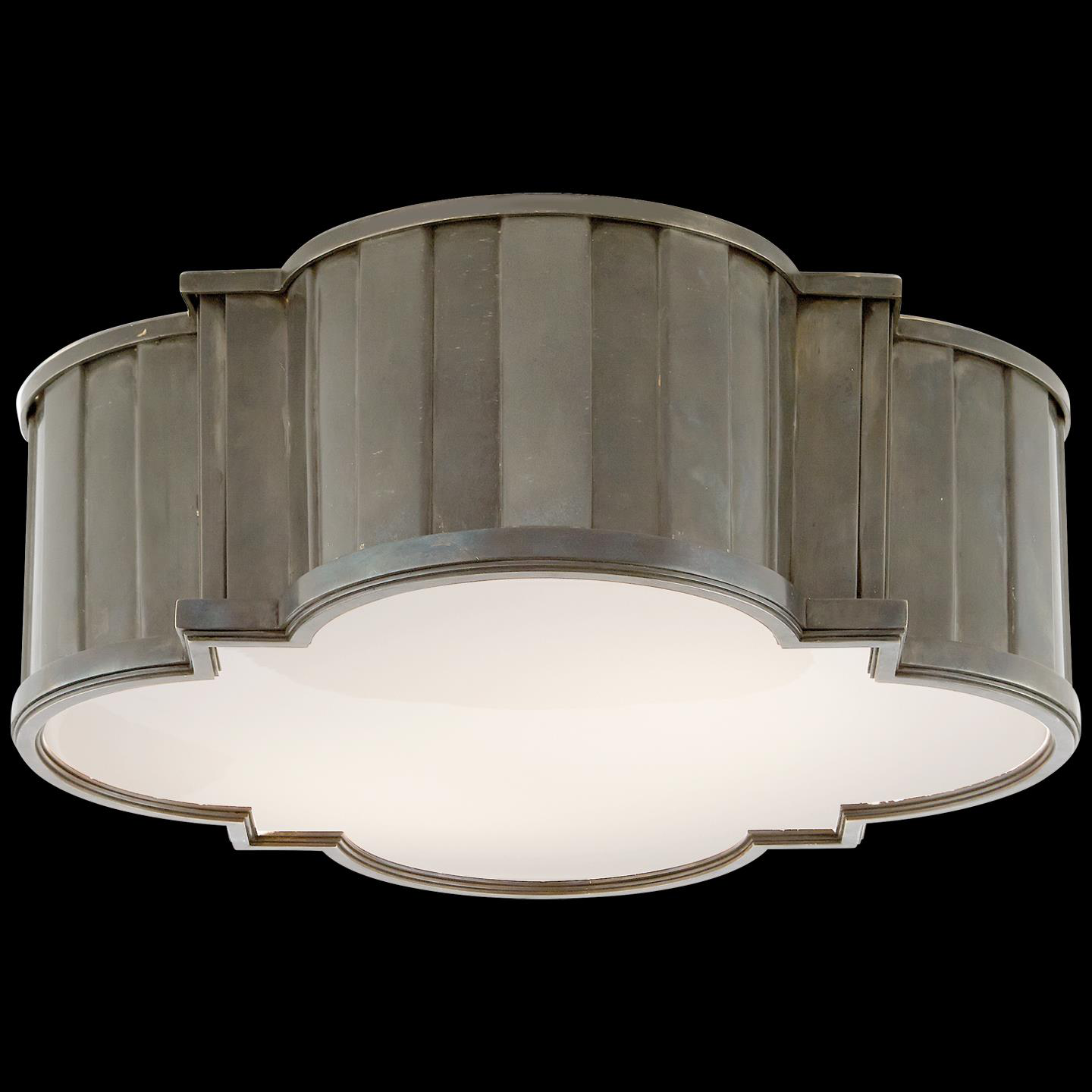 Shown in Antique Nickel finish and White glass