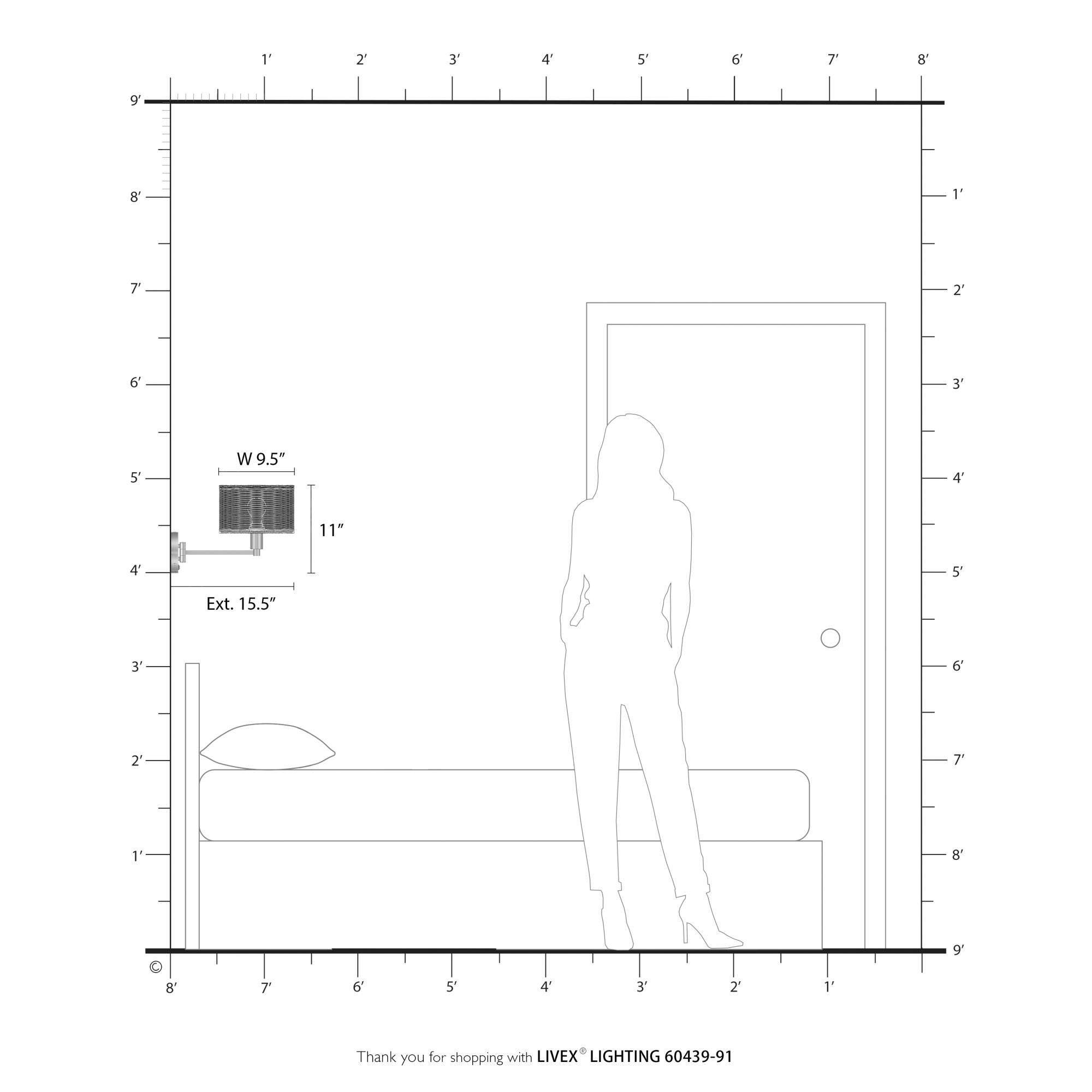 Shown in Brushed Nickel finish and Hand-Woven Charred Gray Color Rattan shade