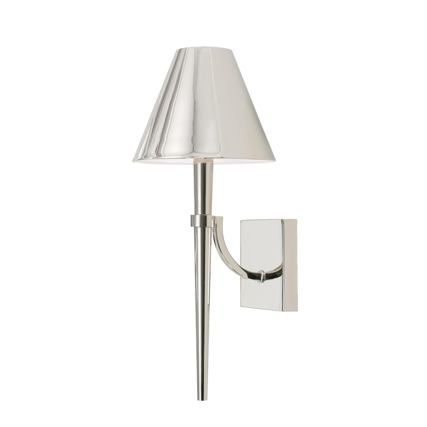 Shown in Polished Nickel finish and Metal  With White Interior shade