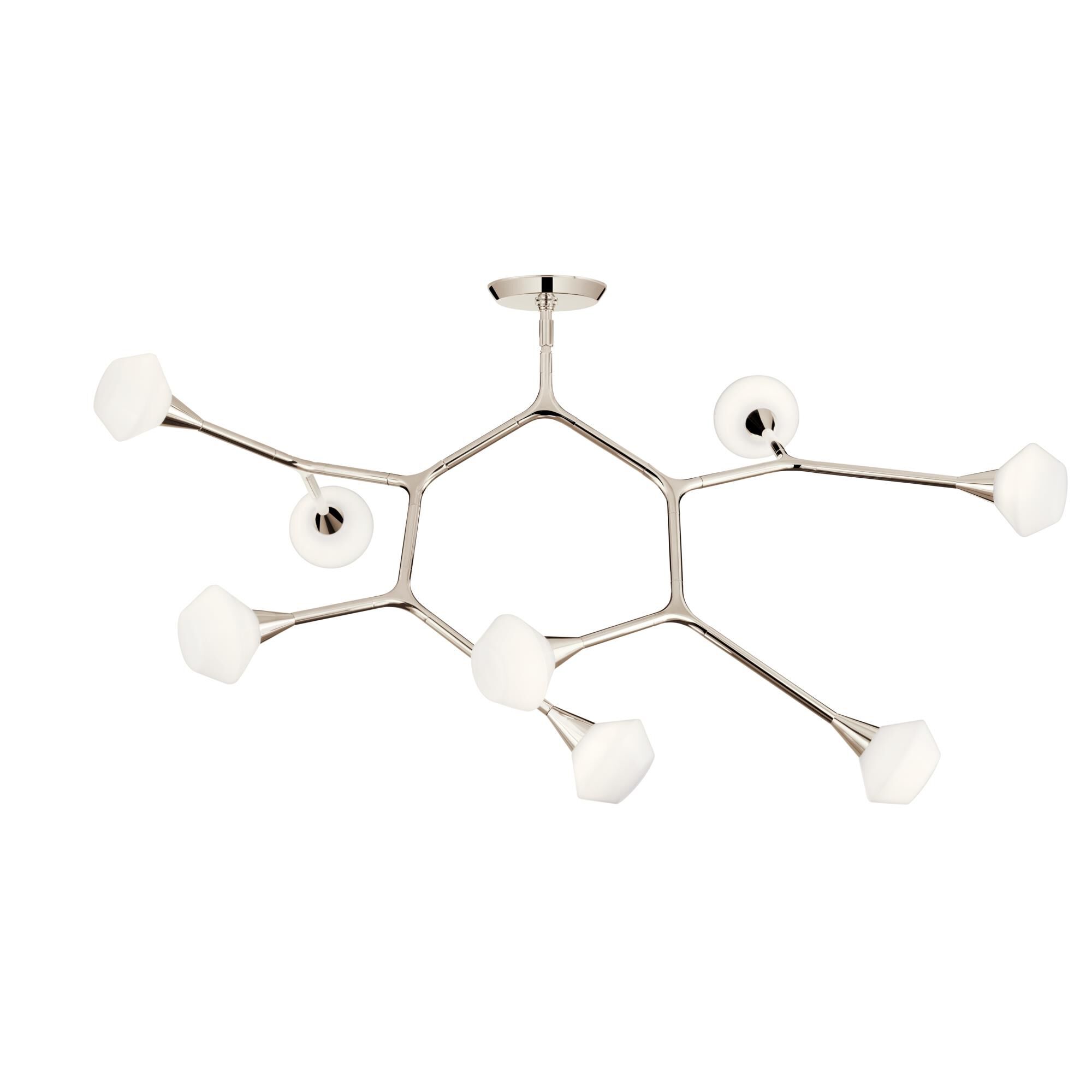 Shown in Polished Nickel finish and Opal glass