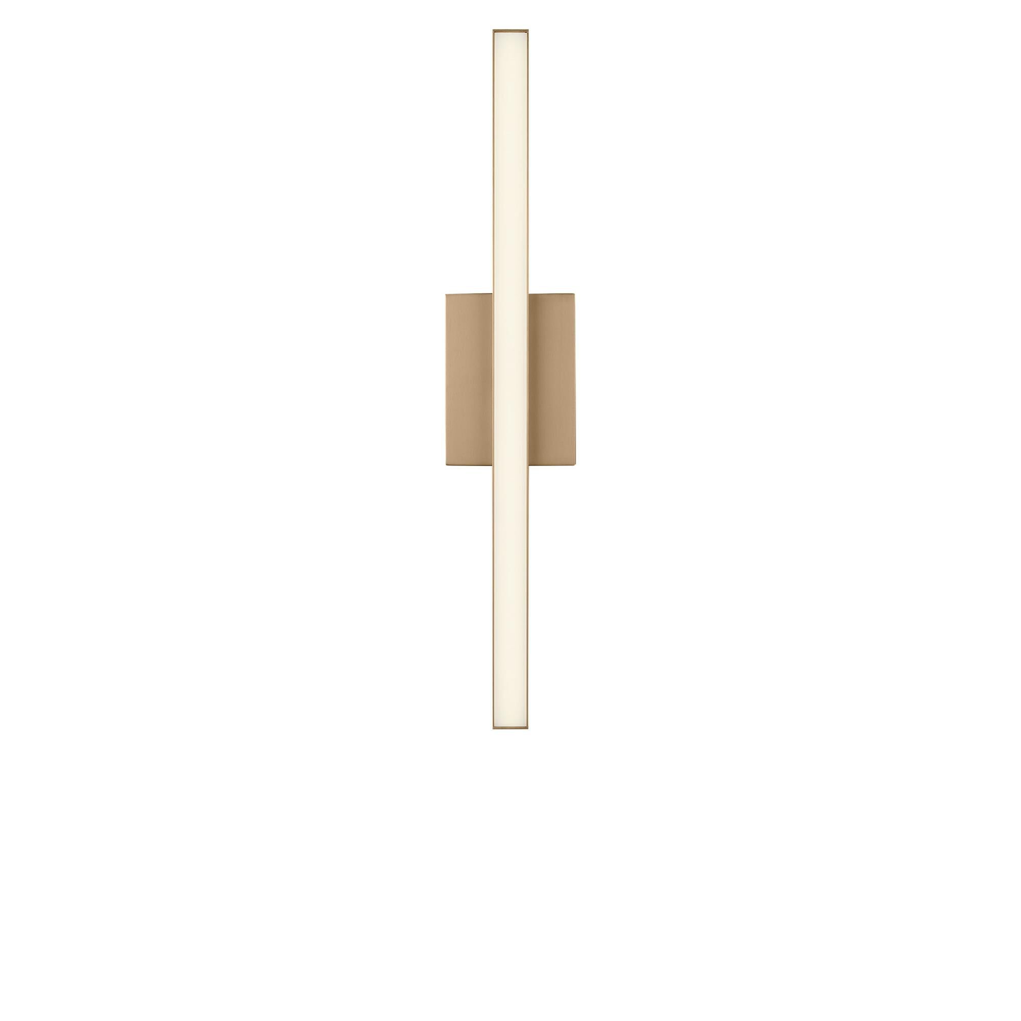 Shown in Satin Brass finish and White Polycarbonate shade
