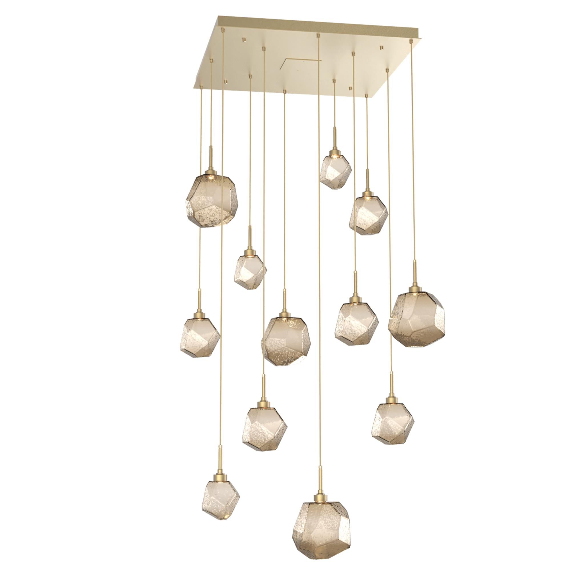 Shown in Gilded Brass finish and Bronze glass