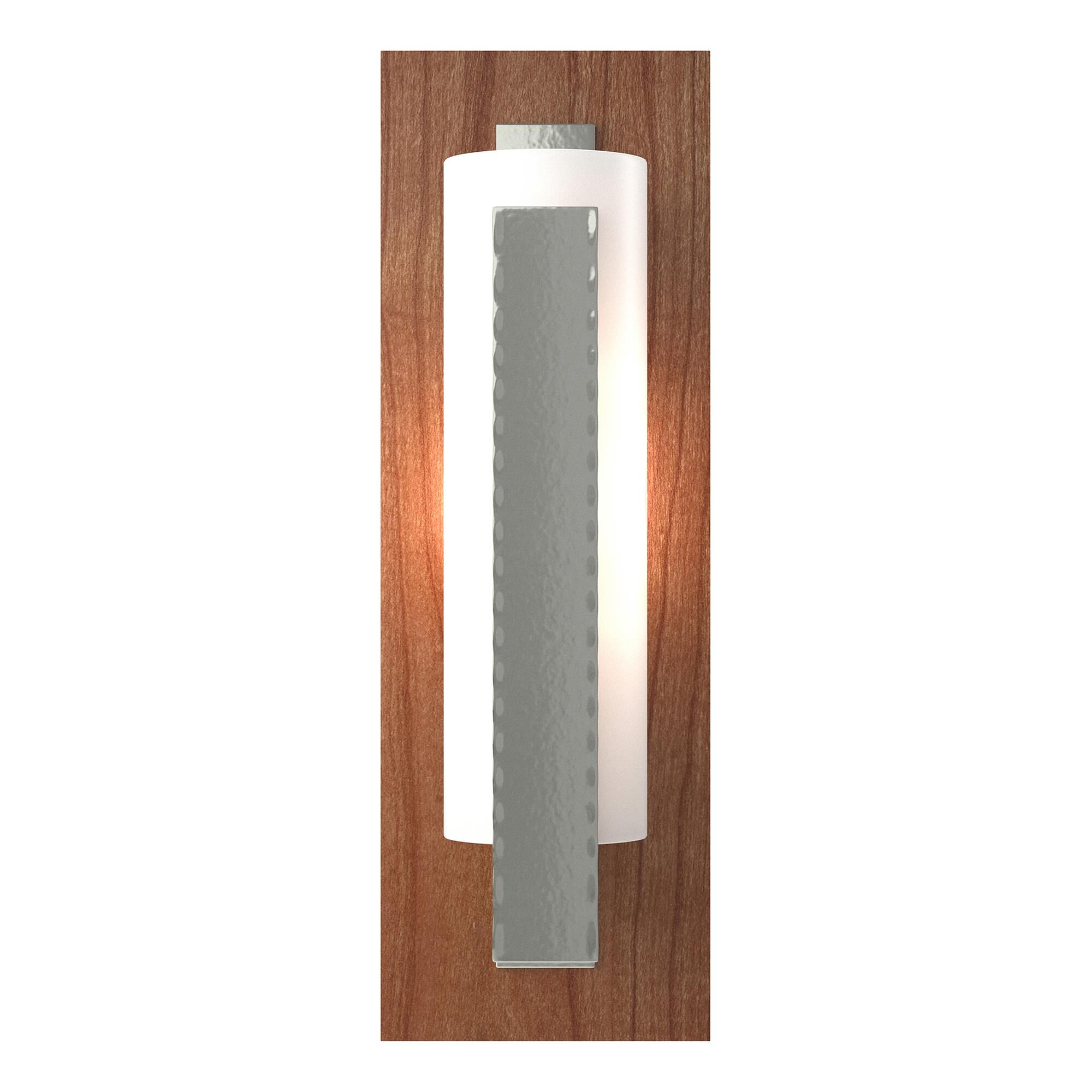 Shown in Sterling finish and Opal glass and Cherry accent