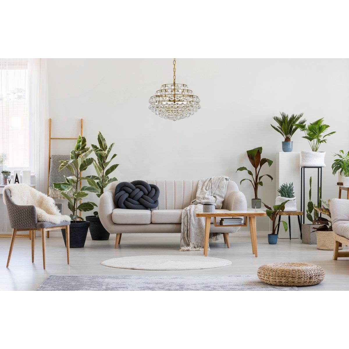 Shown in Brass finish and Royal Cut Clear crystal