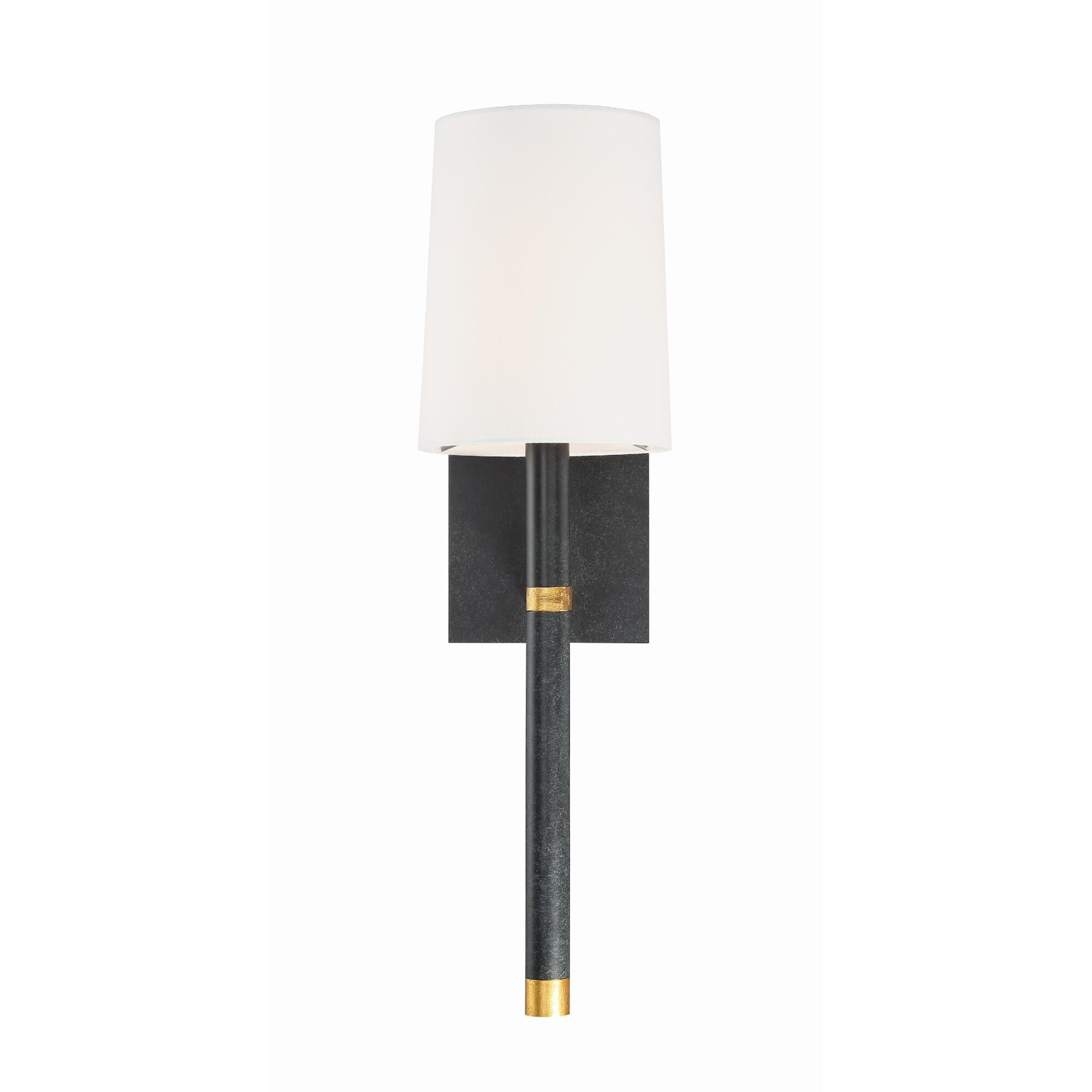 Shown in Black - Antique Gold finish and Silk glass and Silk shade