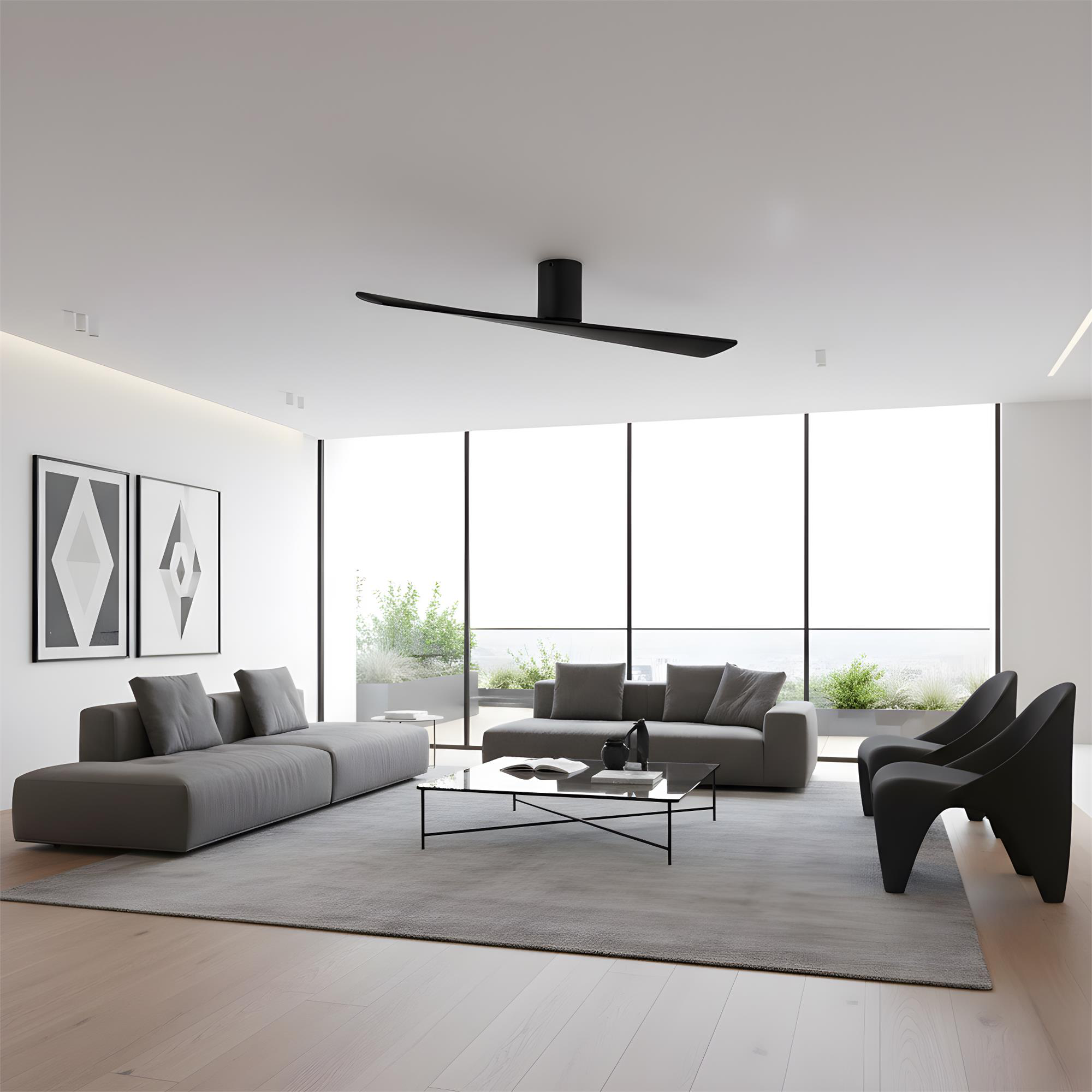 Peter Bristol Plank Smart 52 Inch Flush Mount Fan,