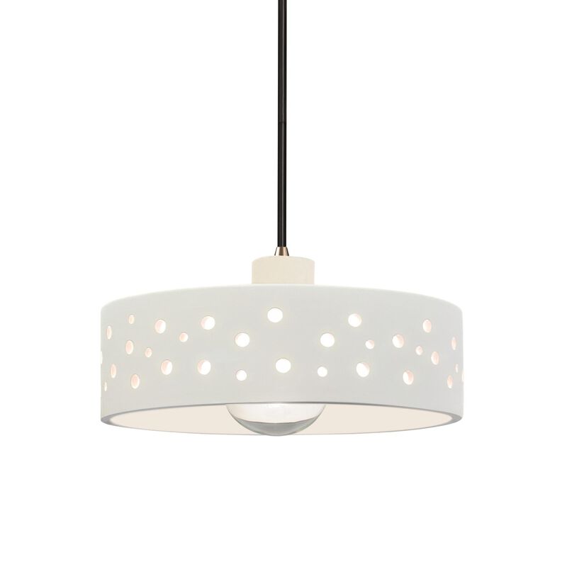 Perforated Dish 12 Inch Mini Pendant by Justice Design Group