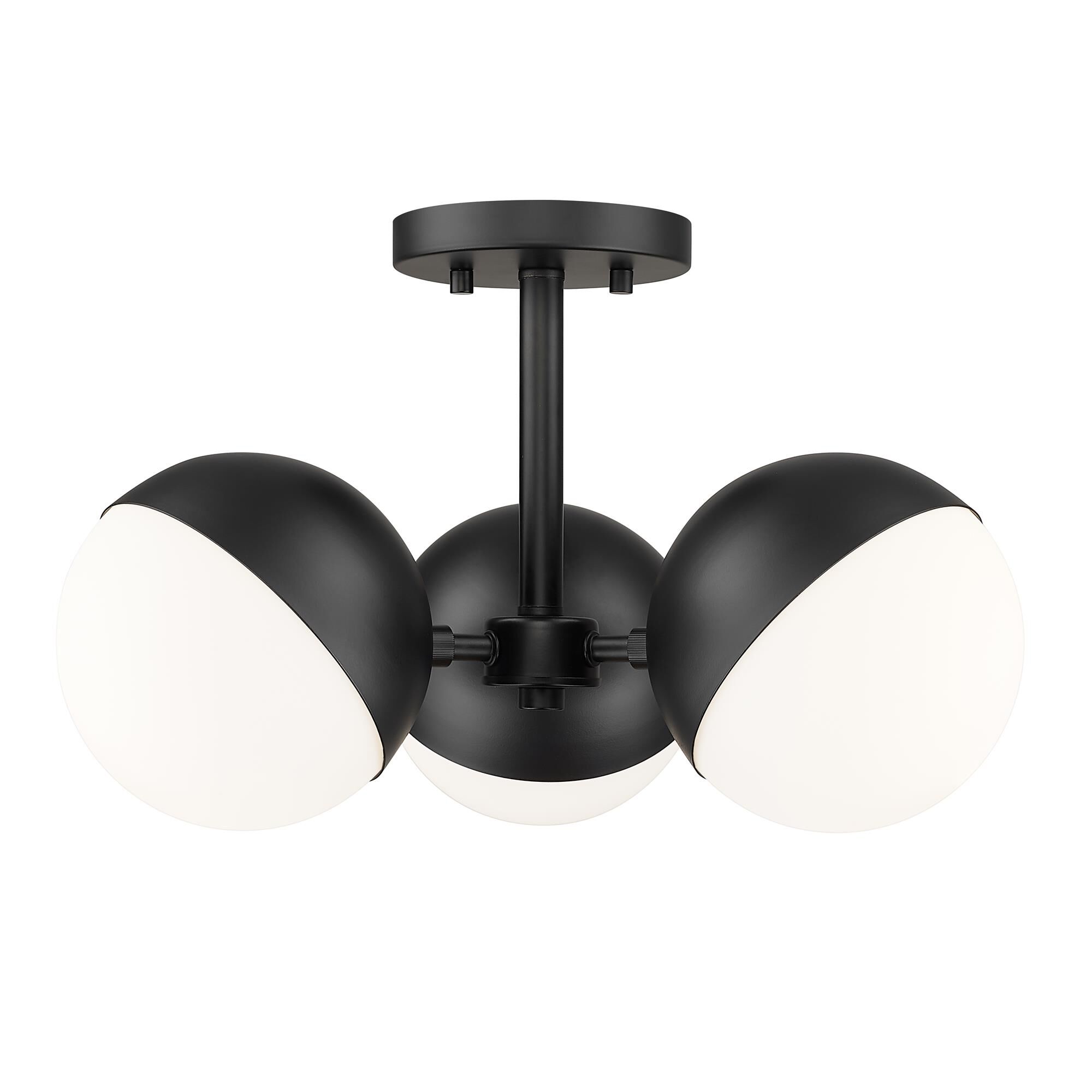 Shown in Matte Black finish and Matte Opal glass and Matte Opal shade